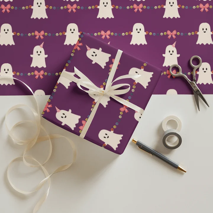 Cute Spooky Ghost Wrapping Paper Set product image (1)