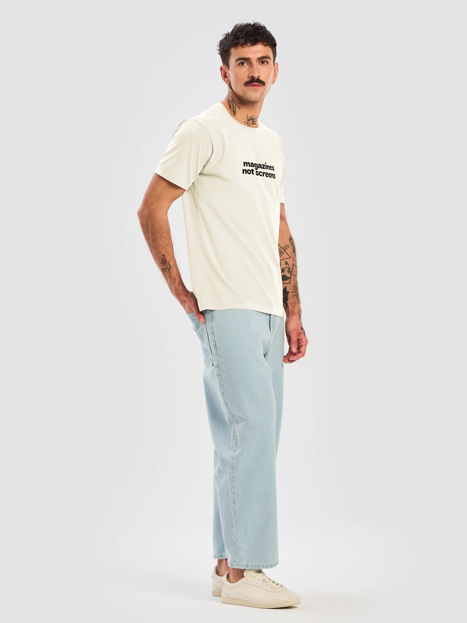 magazines not screens off-white regular tee product image (8)