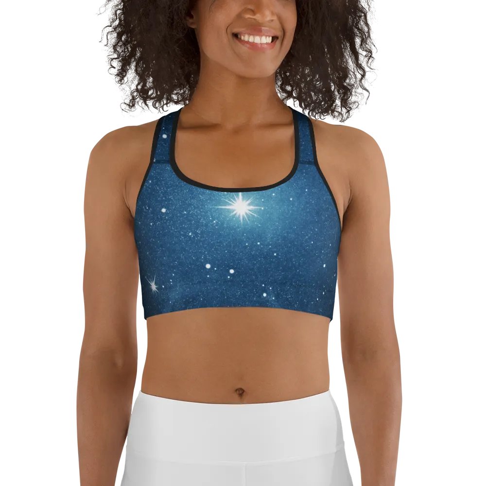 Starry Night Sky Customizable Sports Bra product image (4)