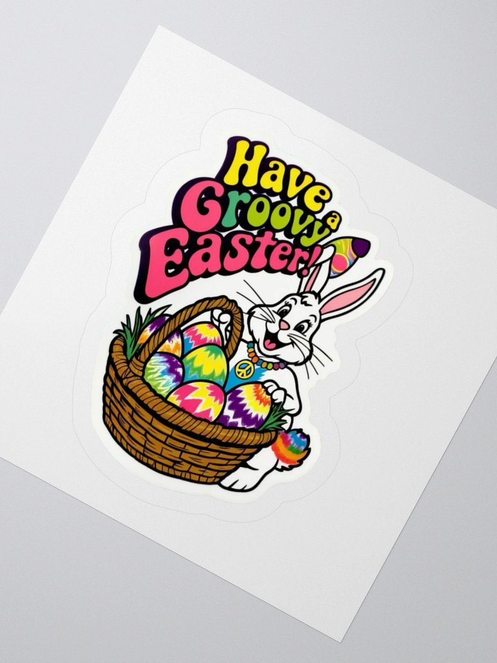 Groovy Easter Bunny Kiss Cut Stickers product image (4)