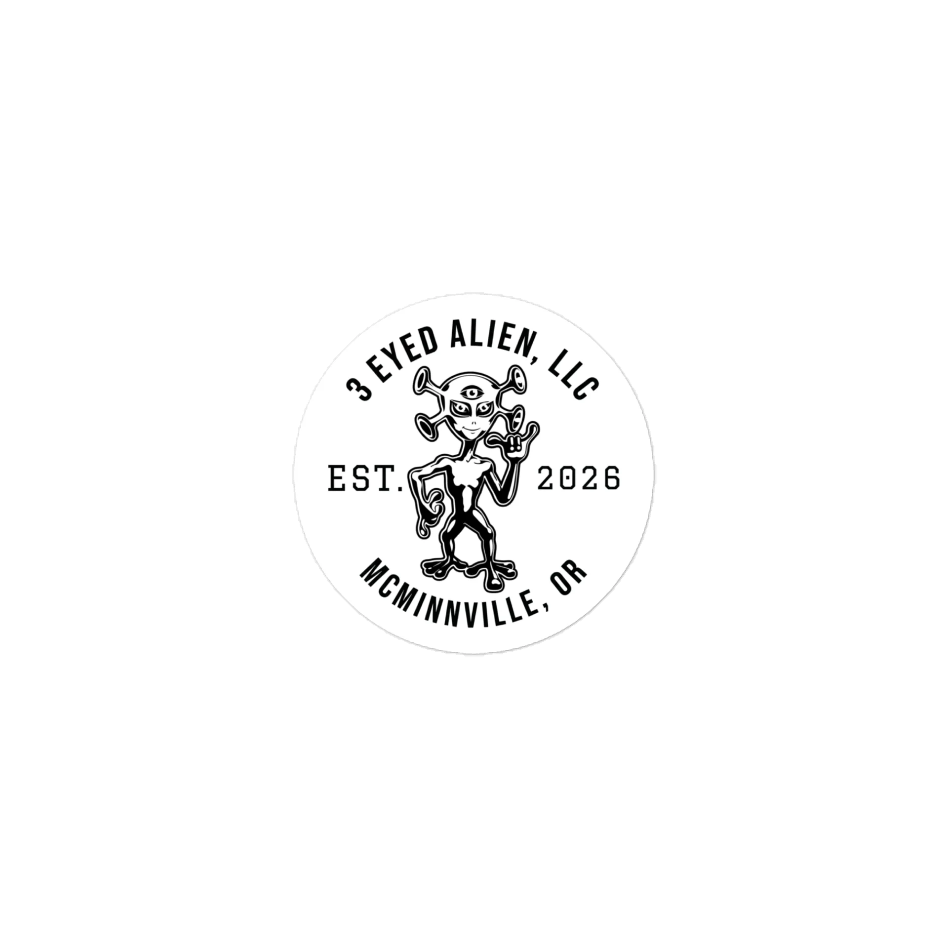 3 EYED ALIEN LLC - OFFICIAL LOGO STICKER product image (1)