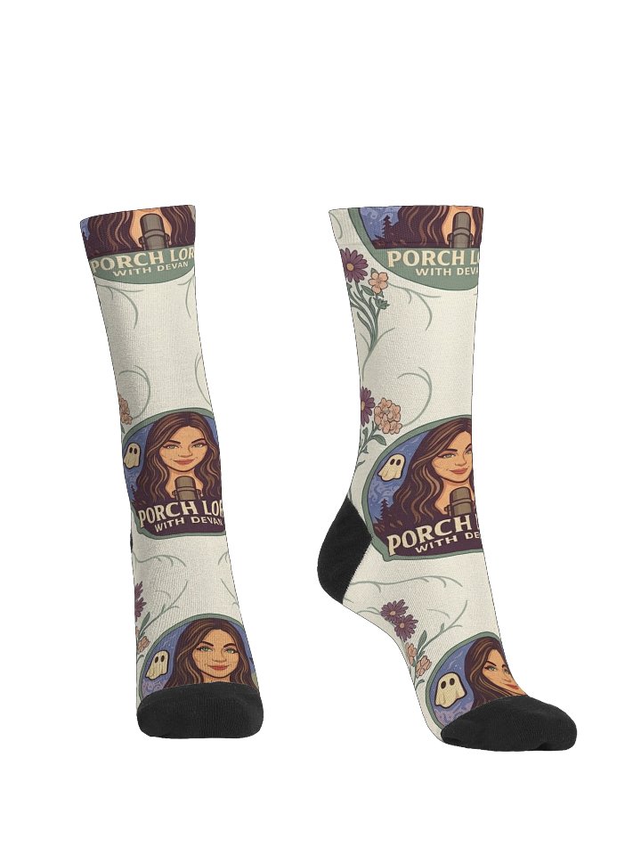 PORCH LORE DEVAN CREAM FLORAL SOCKS product image (2)