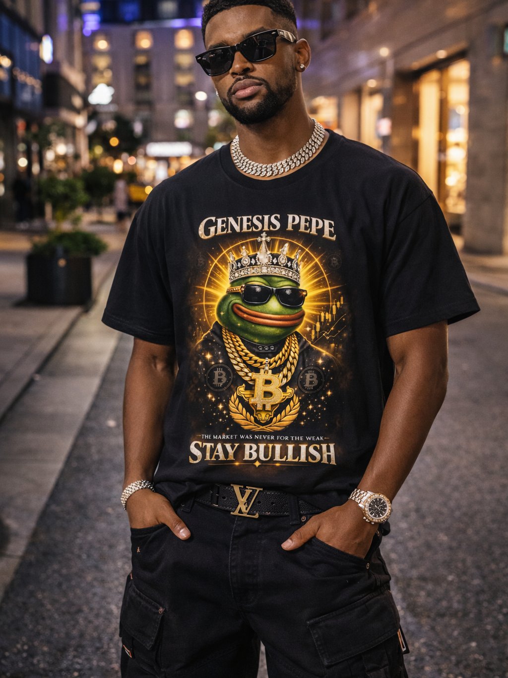 Limited Edition Drop - Bullish Genesis Pepe Tshirt product image (6)