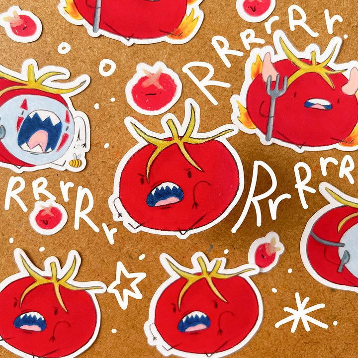 AAANgry tomato sticker product image (1)