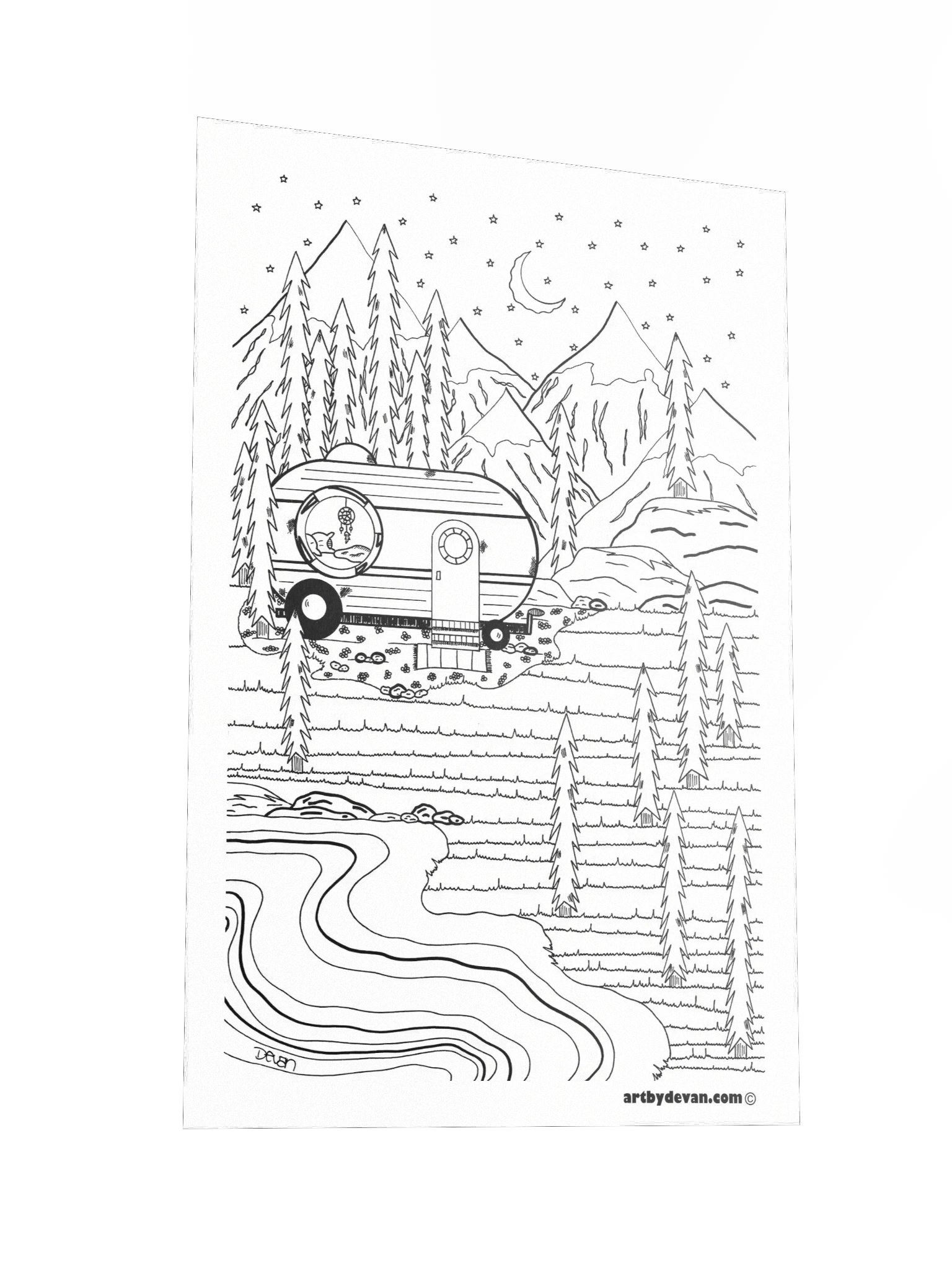 Color Your Own Art: Peaceful Camper product image (2)