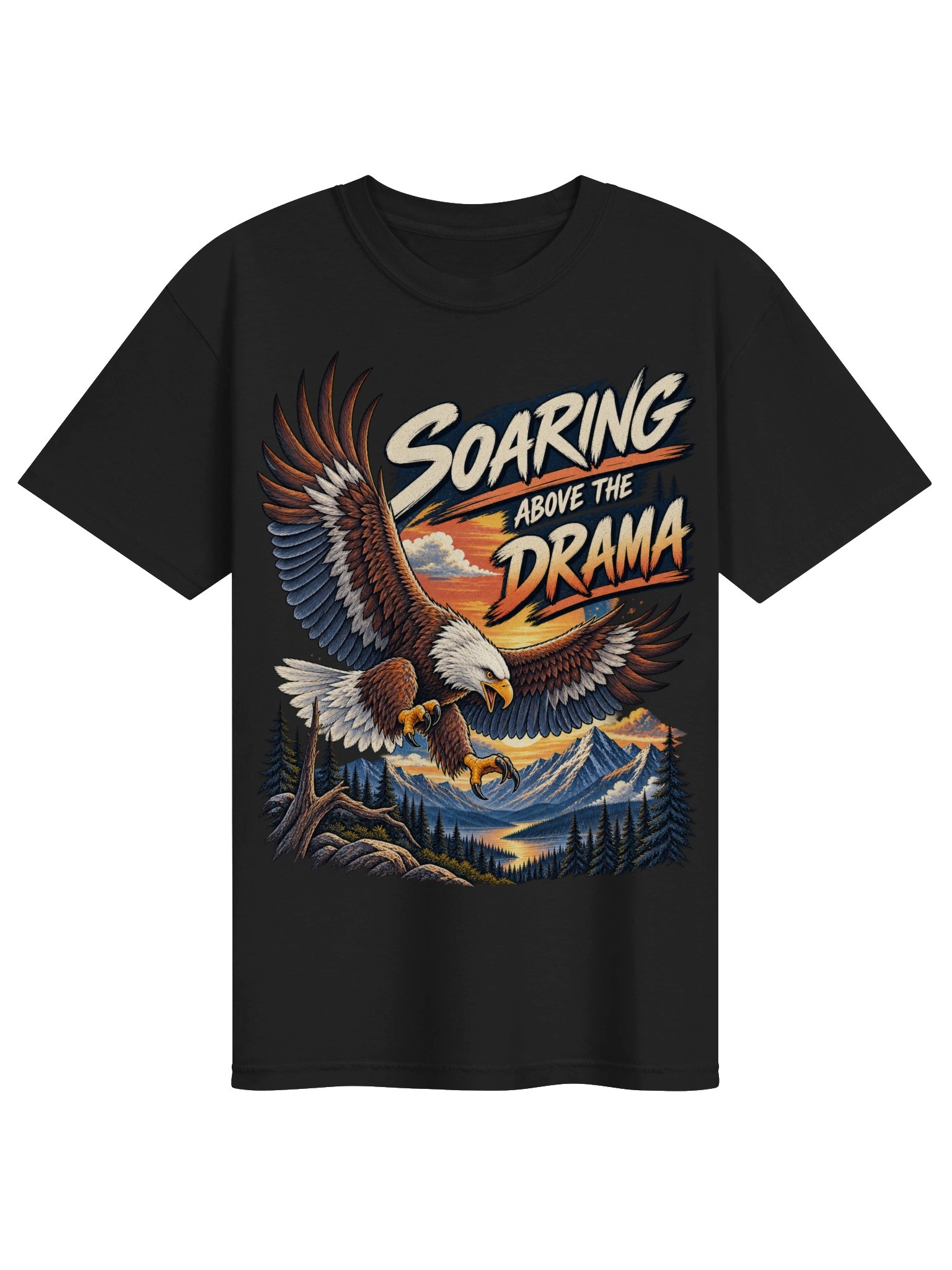 Eagle Soaring Above the Drama - Sarcastic Funny Animal Lover T-Shirt | Witty Bird Humor Tee product image (16)