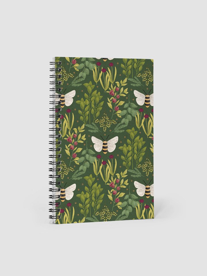 Bees and Foliage Spiral Notebook product image (1)
