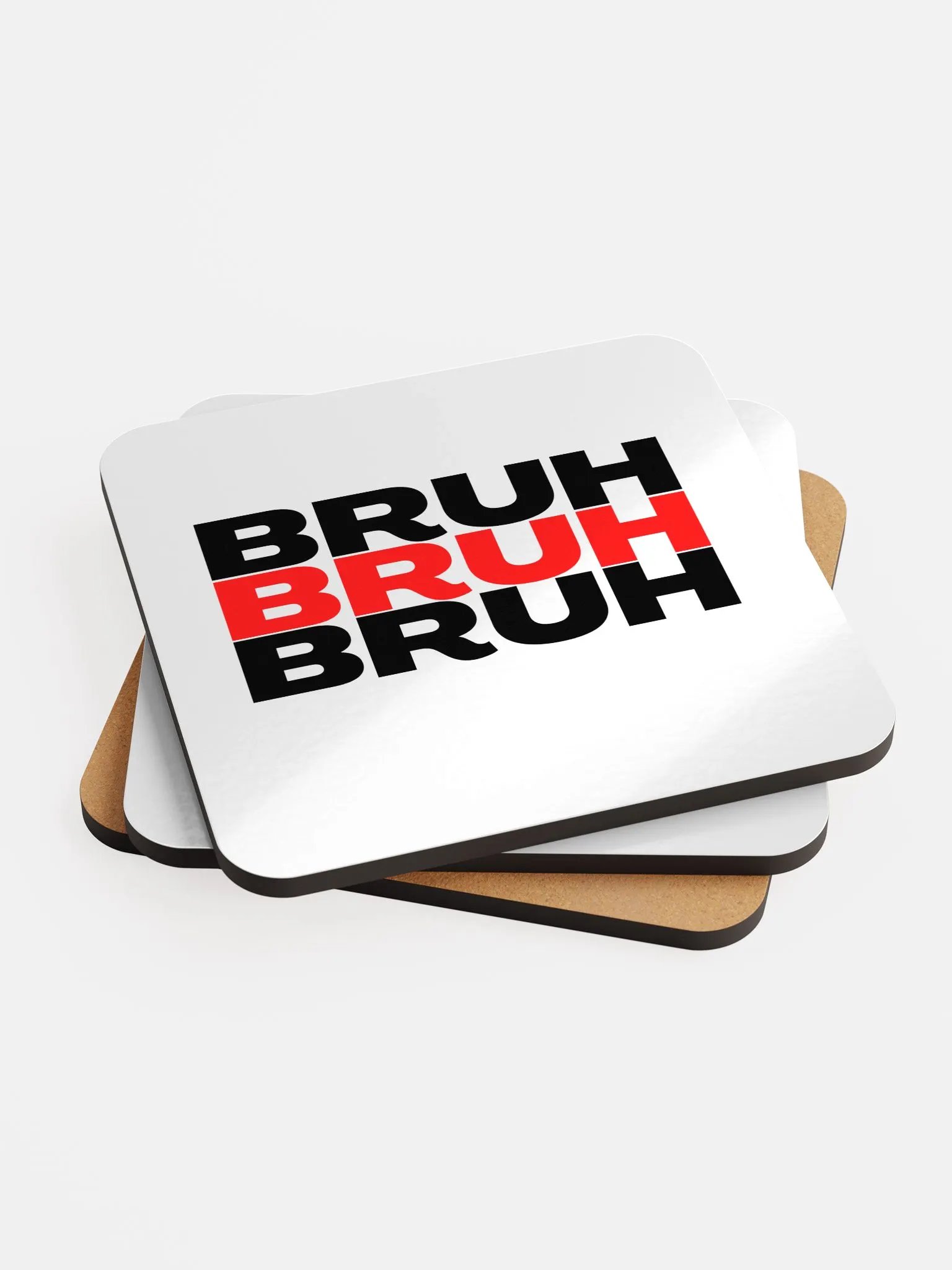 Bruh 3x Coaster product image (2)