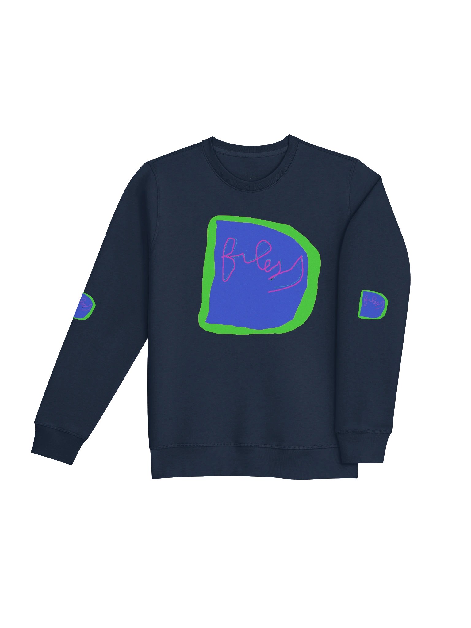 Abstract Blue Scribble Sweatshirt product image (4)