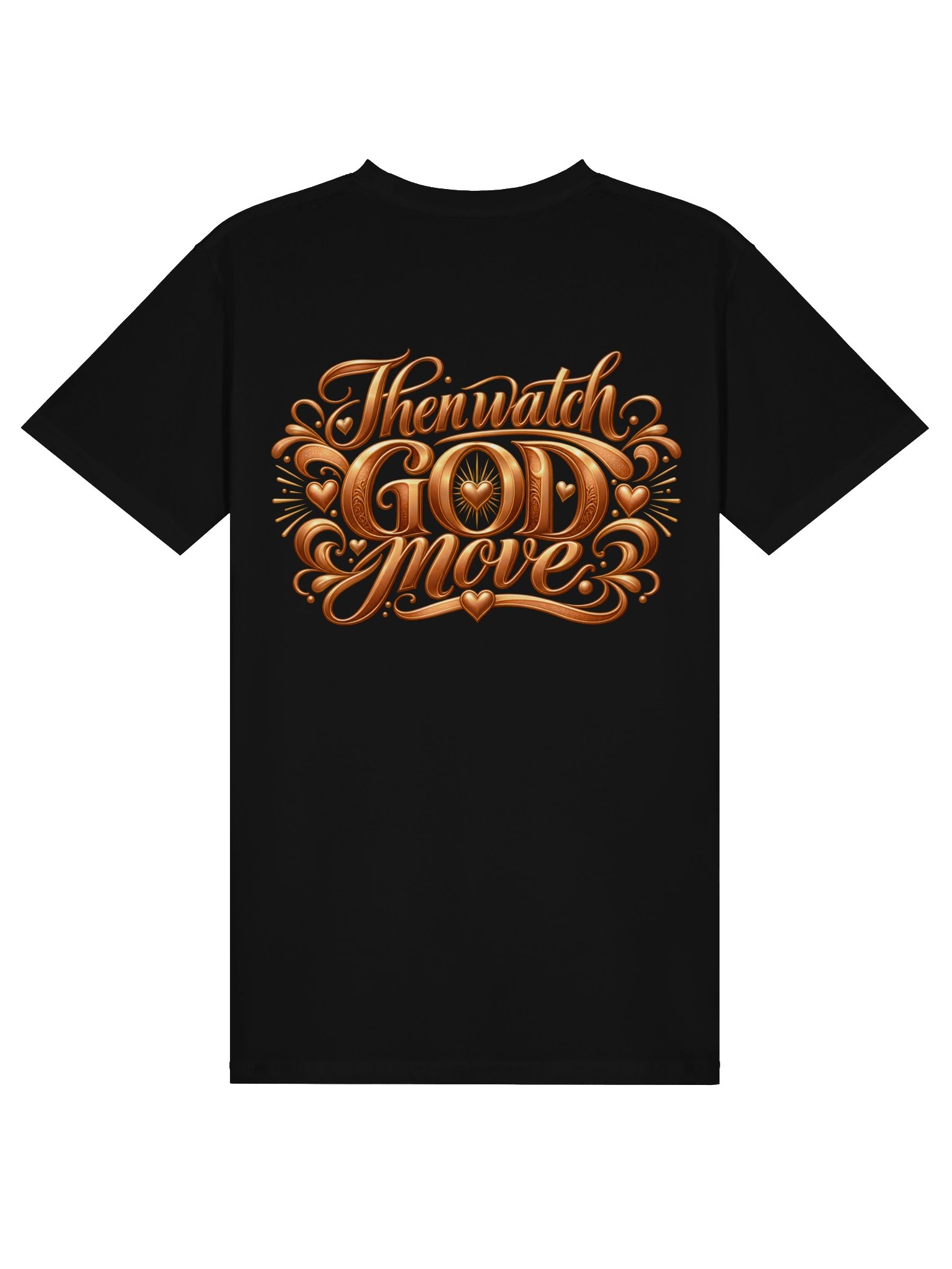 Gold/Bronze — Have a Heart-to-Heart with Jesus | Then Watch GOD Move Luxury Gold Faith Premium Unisex T-Shirt product image (2)