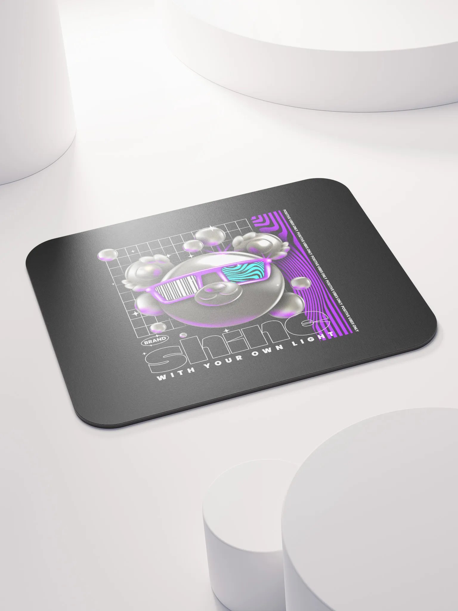 Futuristic Bear Glow Mouse Pad: Illuminated Desk Accessory with a Bold Design product image (4)