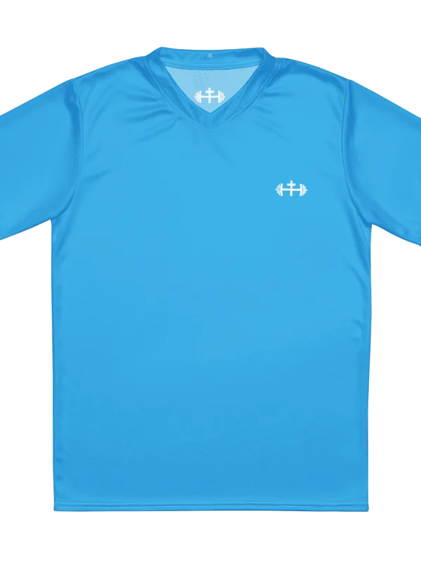 His House Mens Performance V-Neck T-Shirt - Blue Sky product image (4)