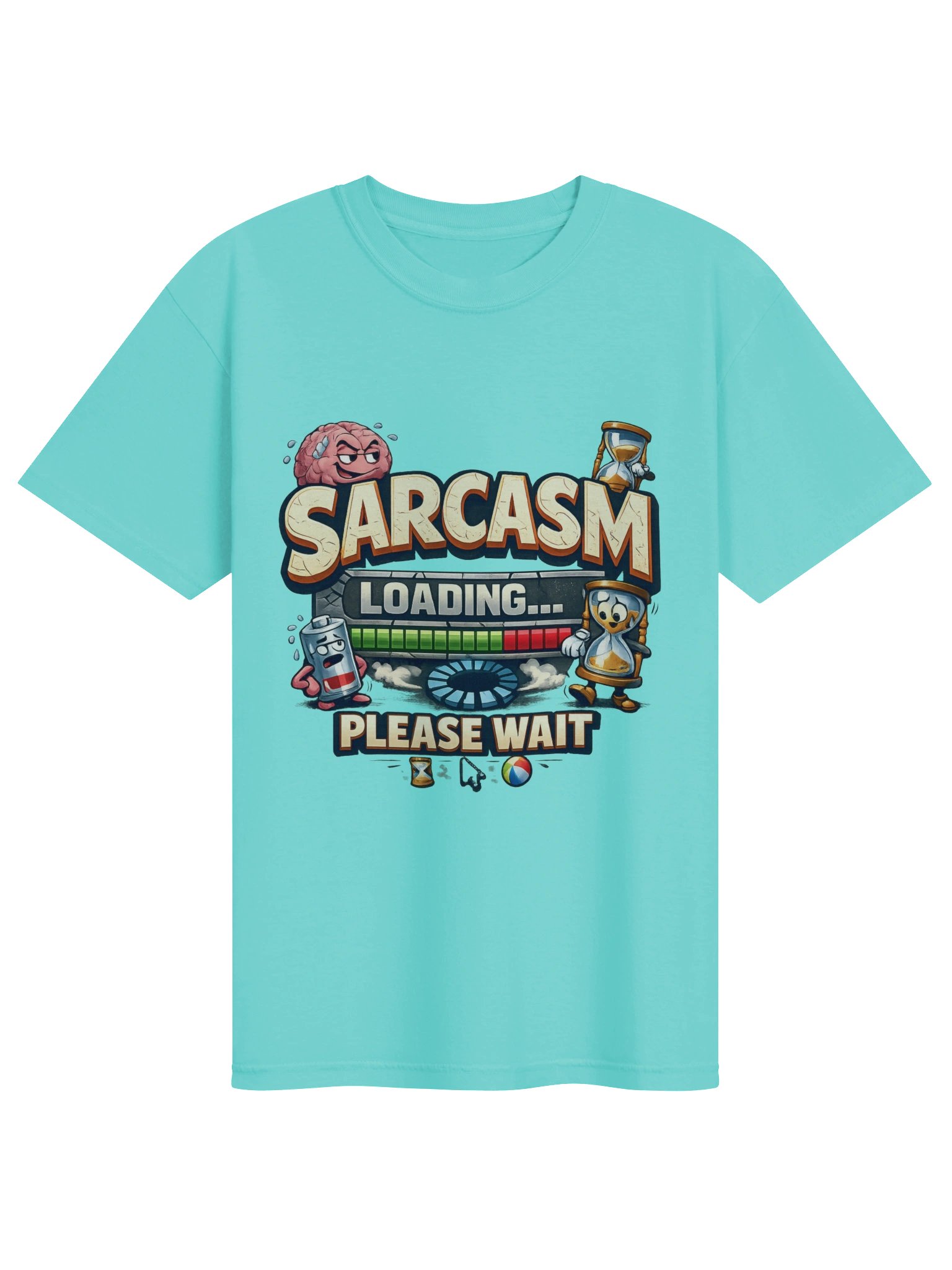 Funny Sarcastic T-Shirt, Sarcasm Loading Please Wait Graphic Tee product image (8)
