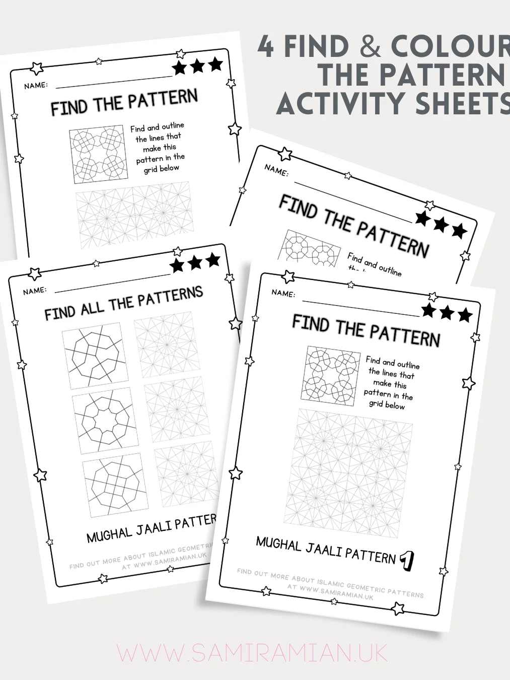 Mughal Jaali Activity Sheets product image (4)