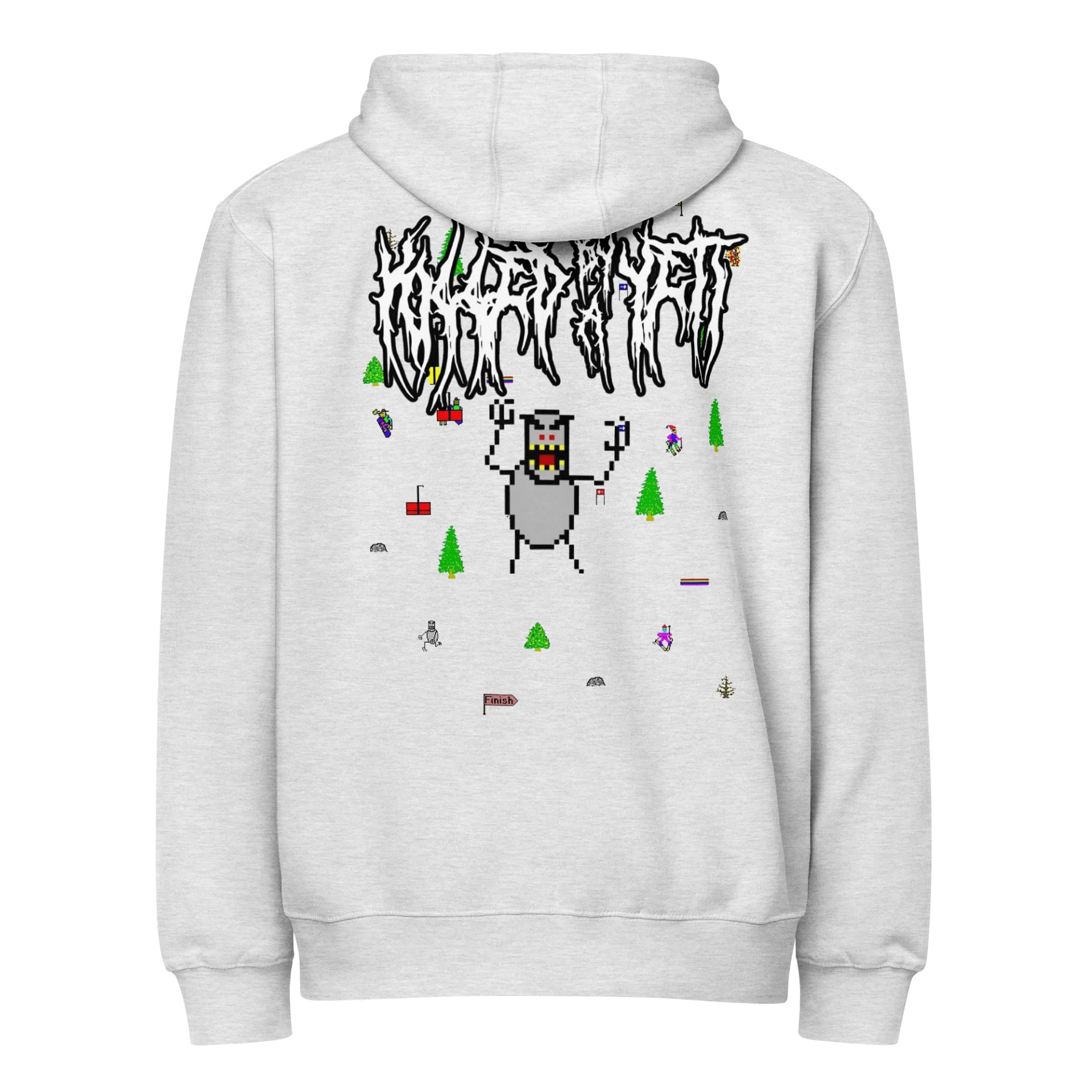 Killed by a Yeti Ski Game Zip Up Hoodie product image (2)