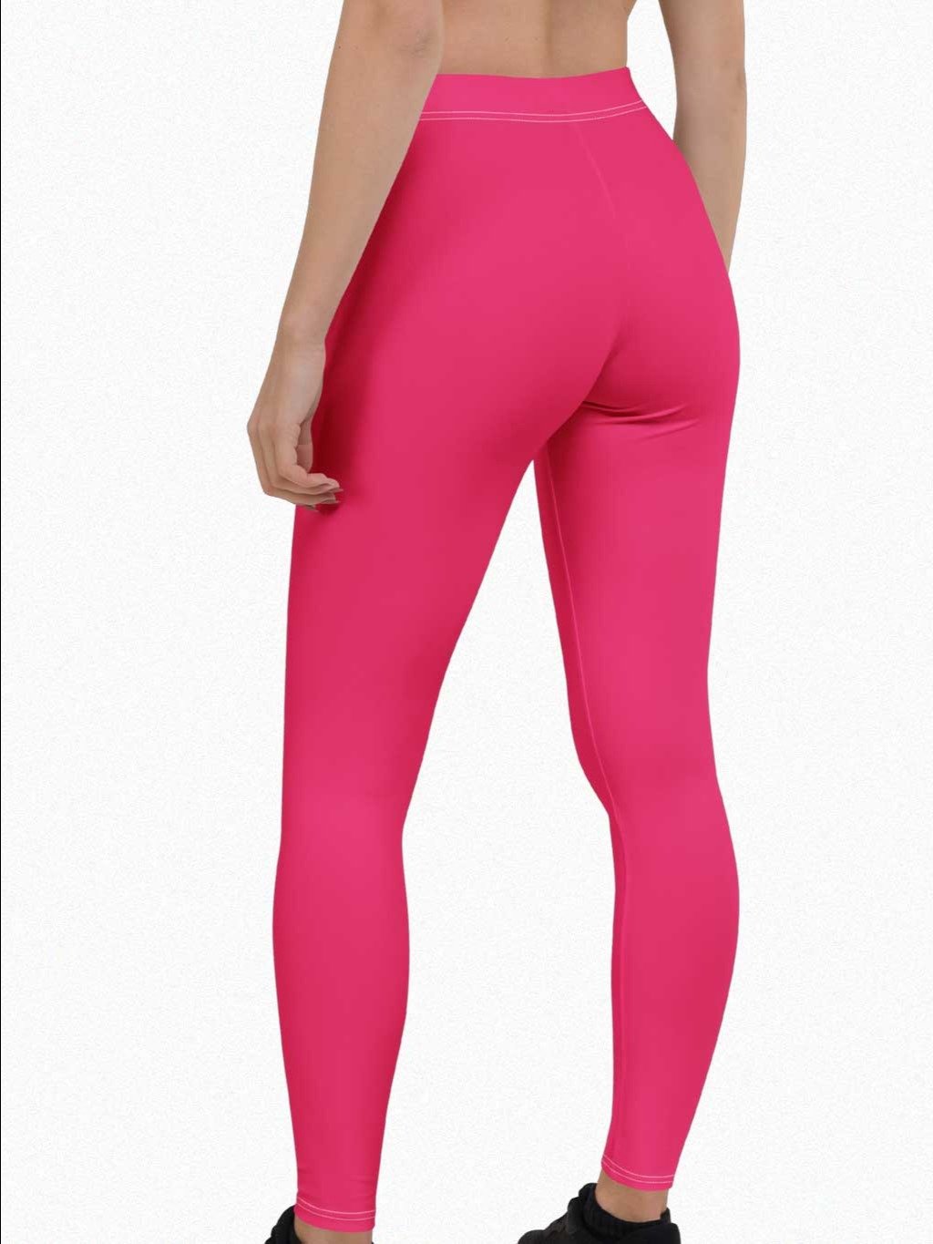 Women’s Pink Mid-Rise Leggings – Gym, Yoga & Streetwear Activewear by UnkoCon product image (3)