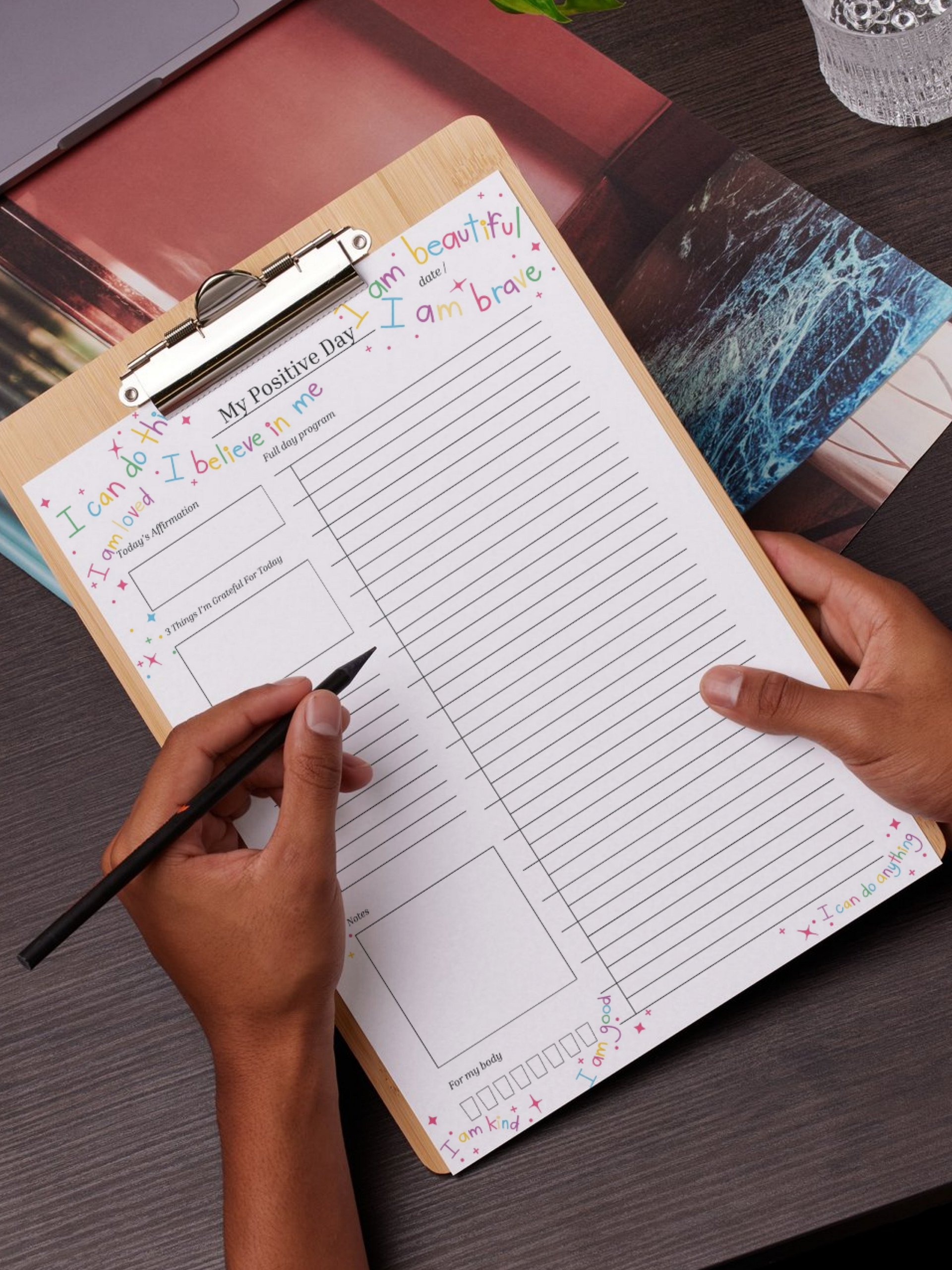 My Positive Day - Printable Daily Planner | Digital Planner Page Download | Multiple Sizes Included product image (2)