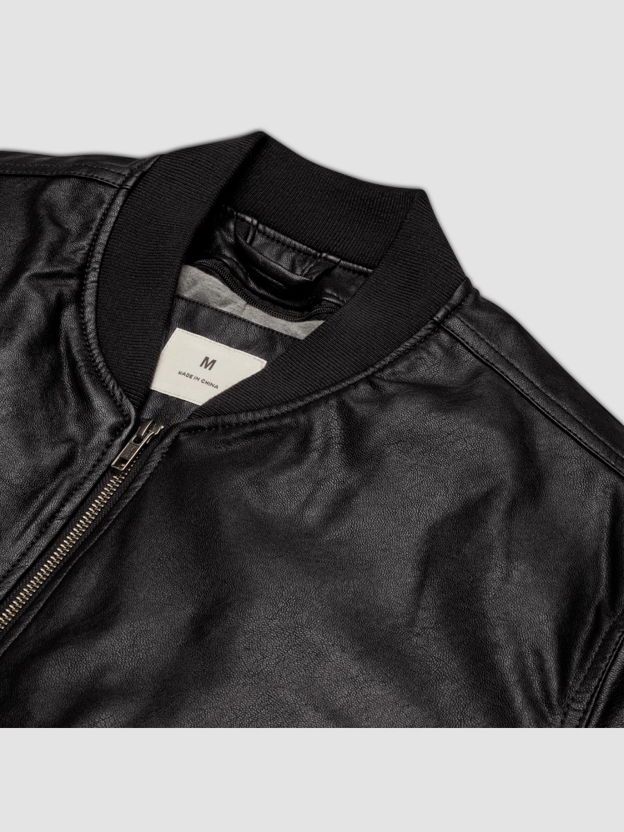 Keisha Out ~ Threadfast Apparel Faux Leather Bomber Jacket product image (8)