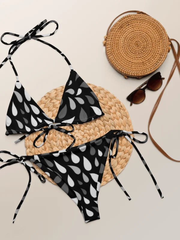 His House String Bikini Set - Black Wave product image (6)