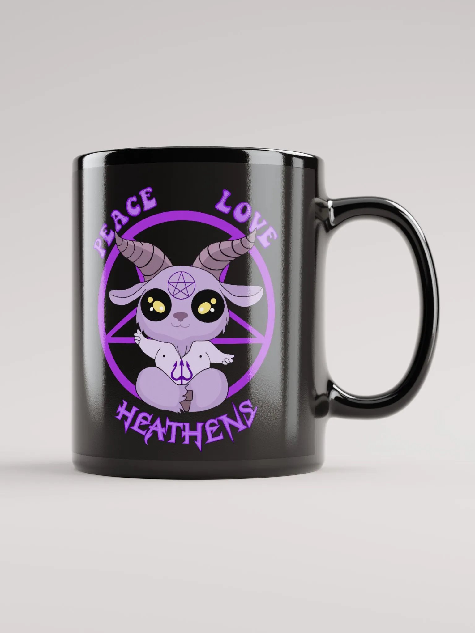 Peace, Love, and Heathens Mug - Purple product image (1)