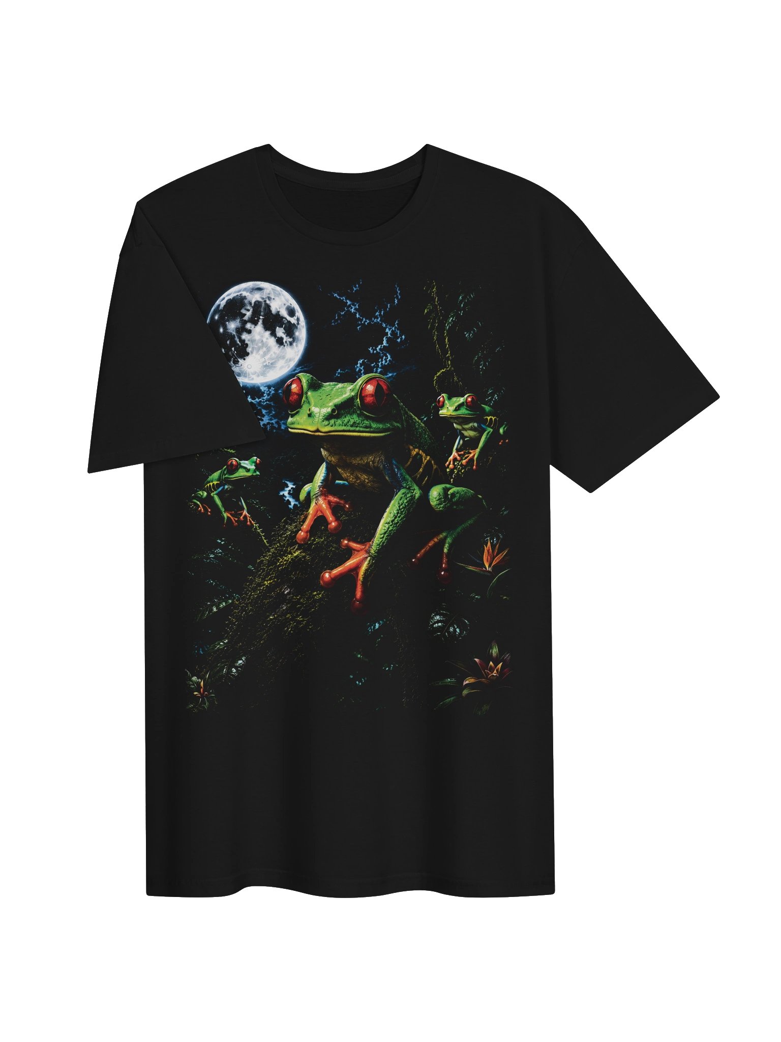 Red-Eyed Tree Frog Howling Moon Tshirt | Legendary Wildlife Shirt product image (2)