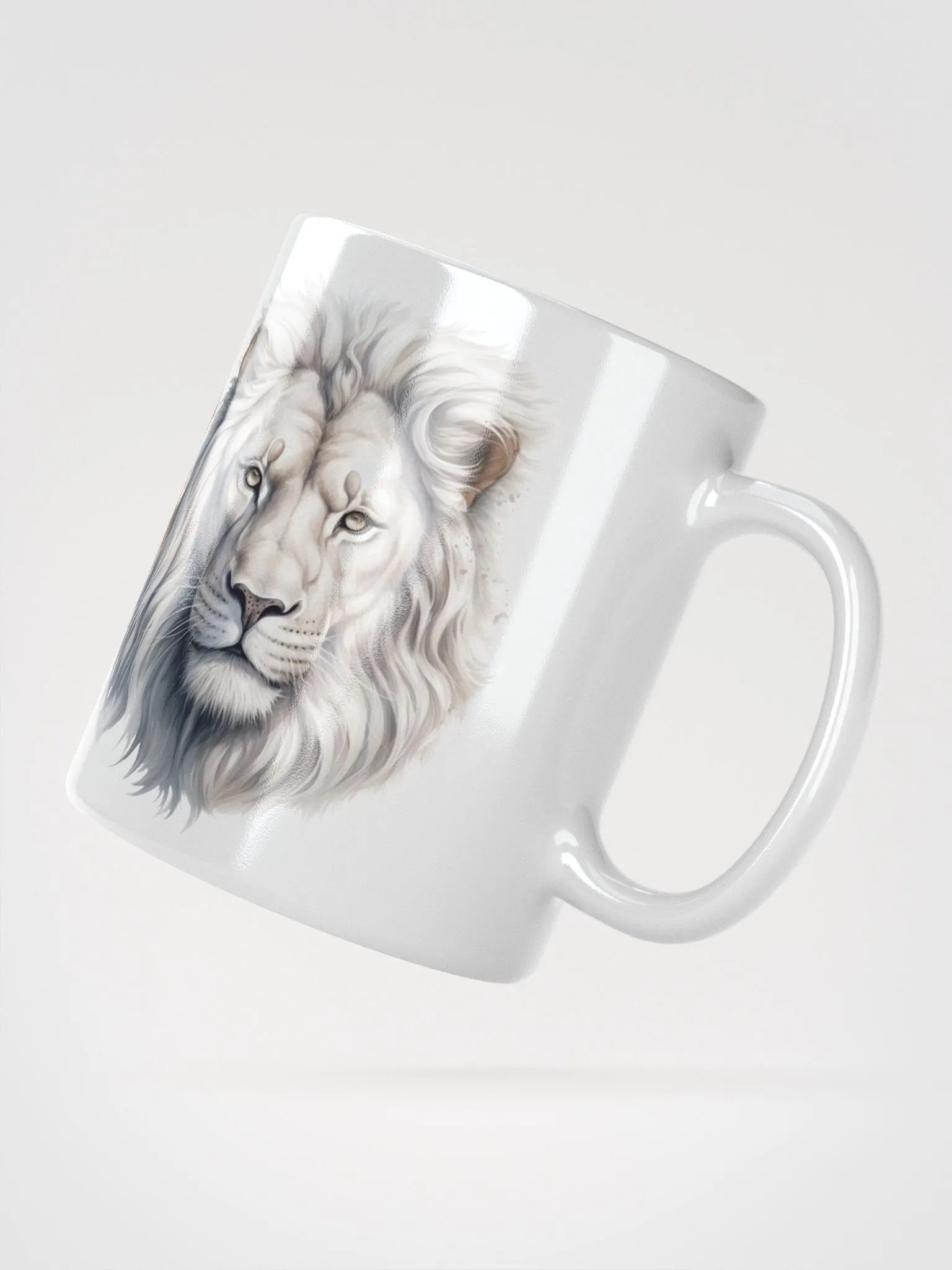 Majestic Lions White Glossy Mug product image (3)
