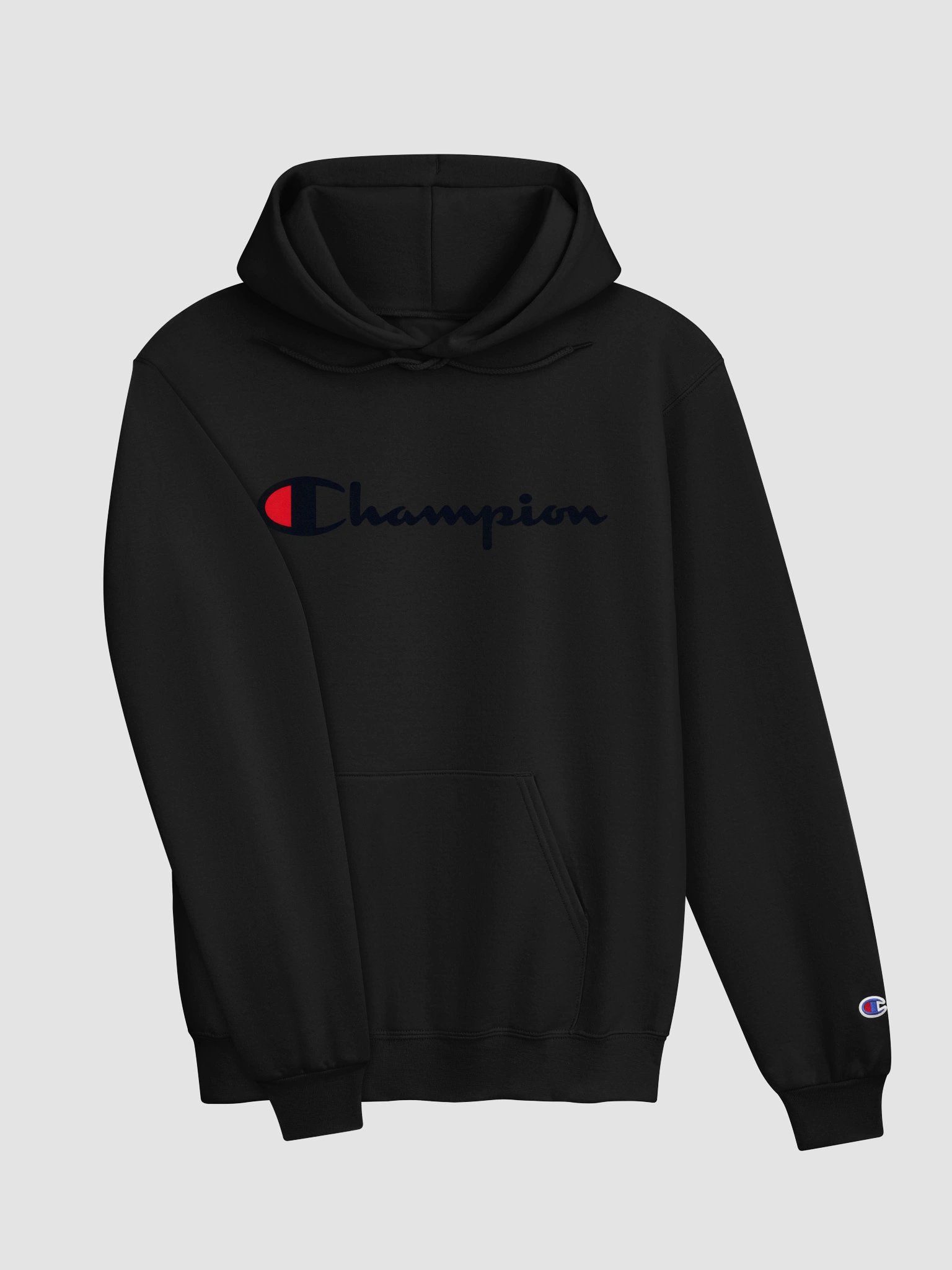Champion Mens Pullover Graphic Fleece Hoodie, Standard Fit Midweight Fleece Classic Script Logo Available Regular, Big & Tall product image (5)