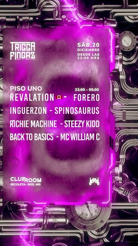 Luego del gran éxito de nuestro aniversario con Bryan Gee, tenemos una fiesta after party en nuestra casa Club Room, con Reva...
