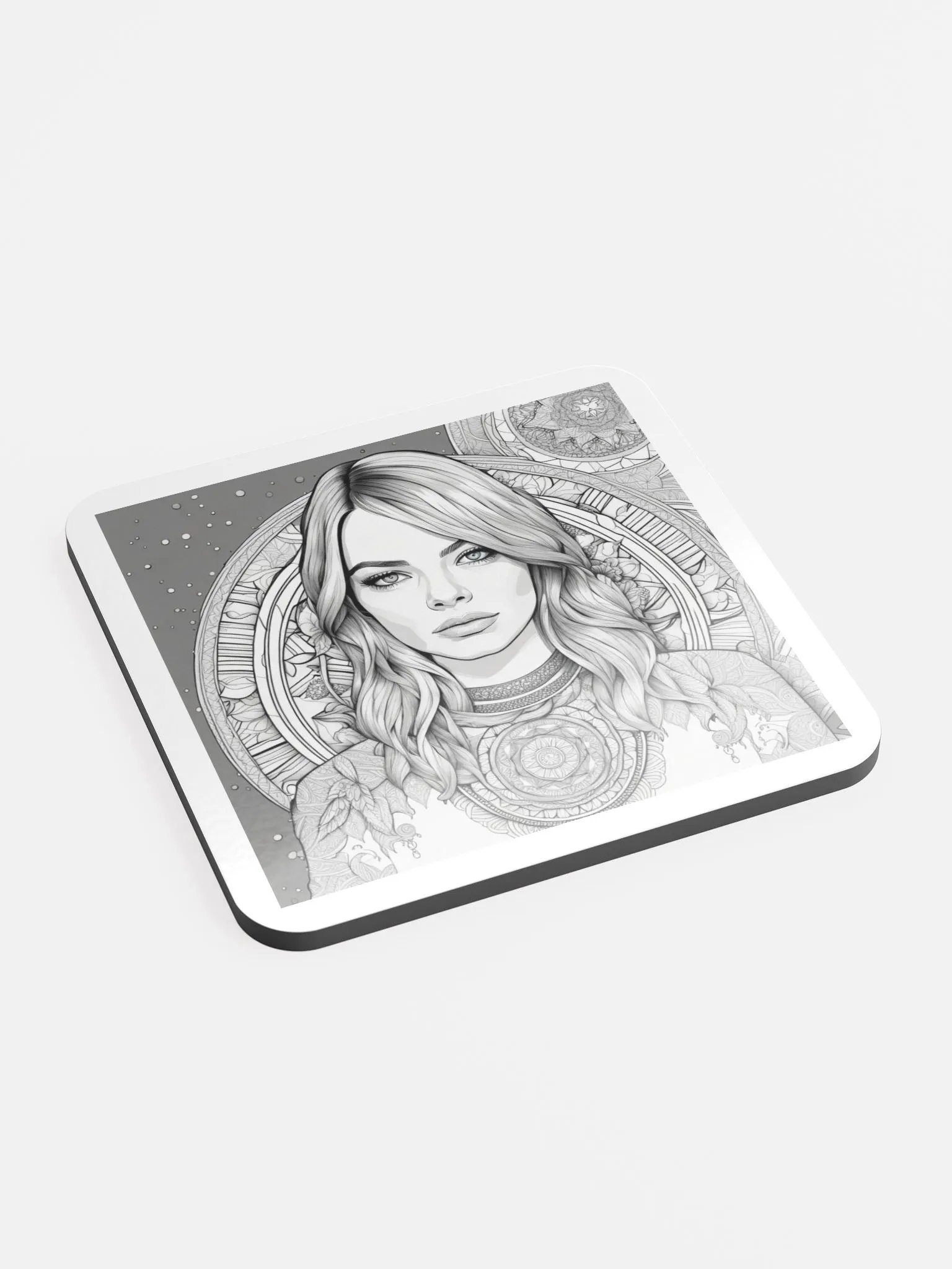 Mandala Muse Glossed Cork Coaster product image (2)