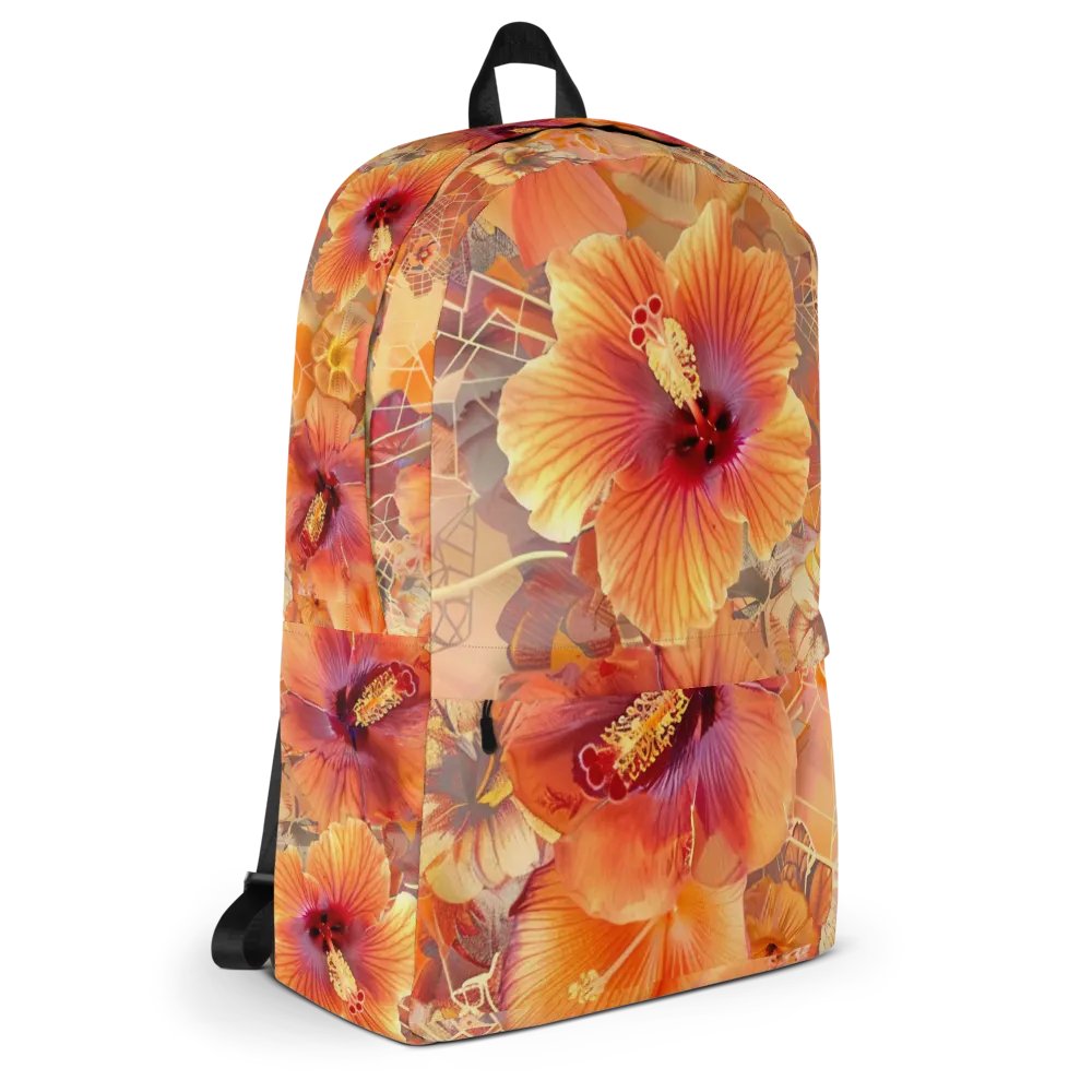 Golden Hibiscus Dreams All-Over Print Backpack product image (5)