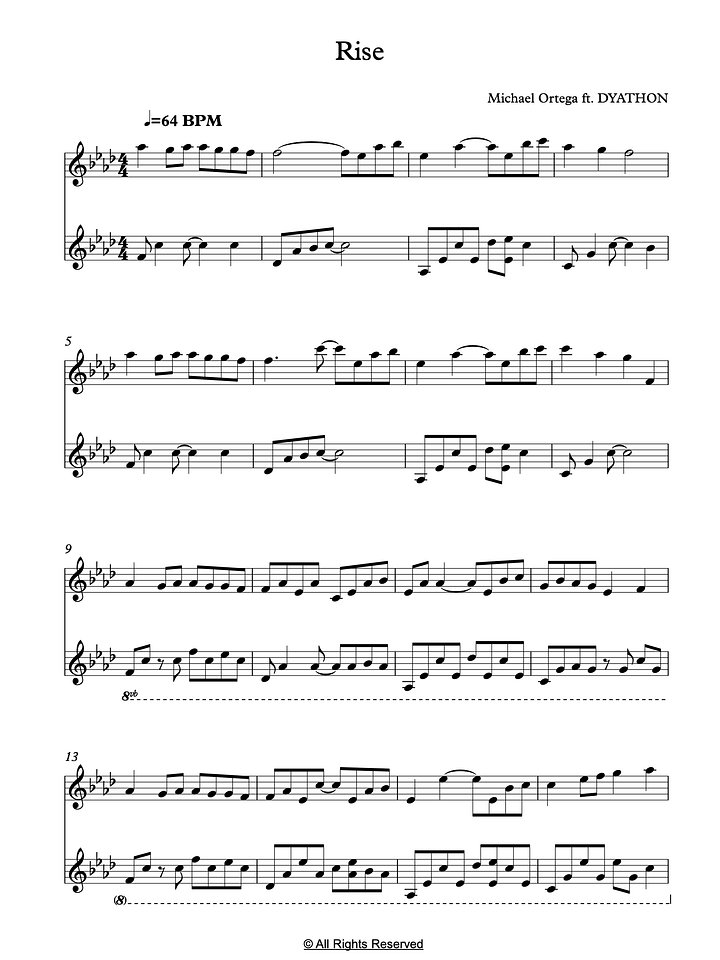 Rise (Piano Score) product image (2)