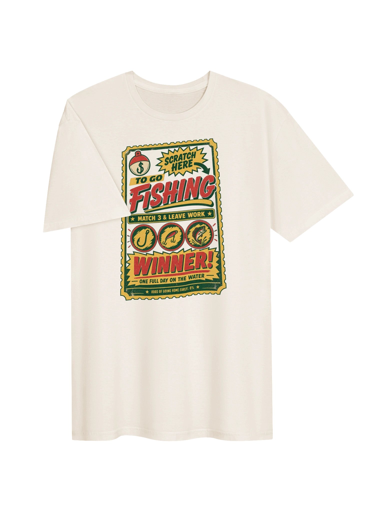 Scratch Here to Go Fishing T-Shirt product image (3)