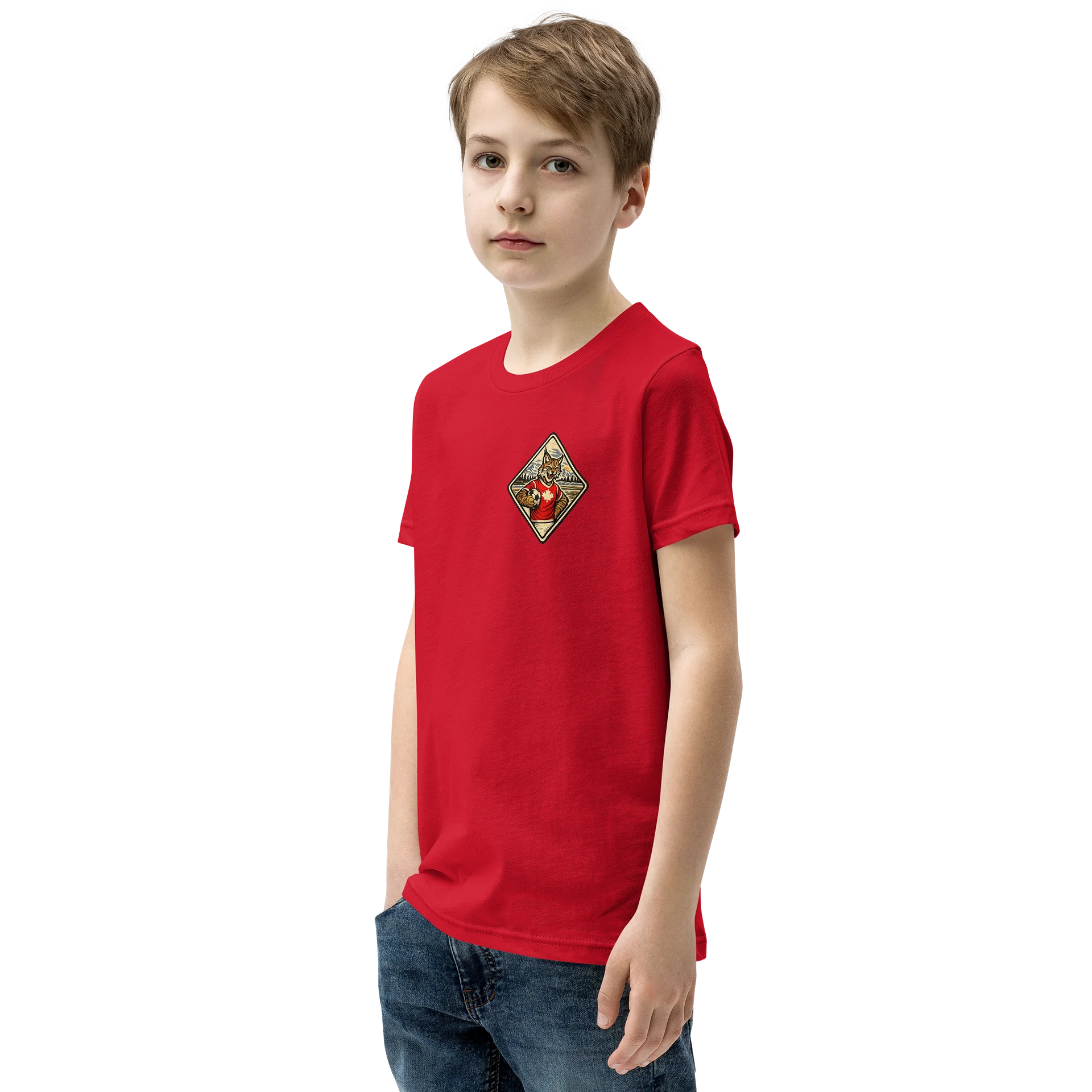 Lynx Soccer Player T-Shirt for Kids | The Wild Games product image (30)