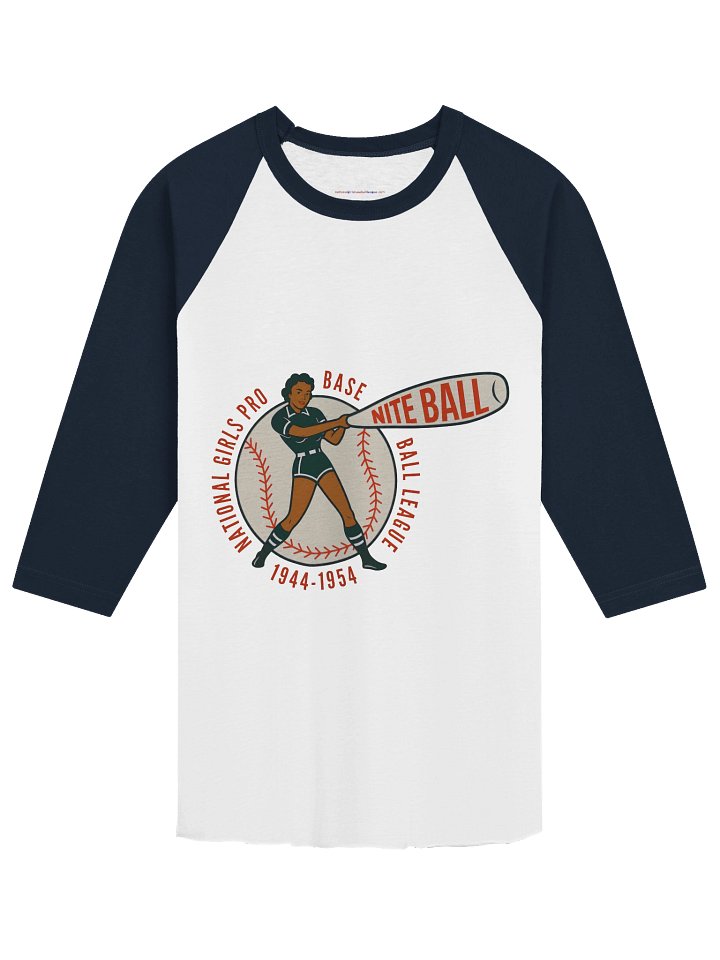 NGBL Legacy Collection Modern Betty Chapman Nite Ball Logo Tultex Fine Jersey Raglan Tee product image (1)