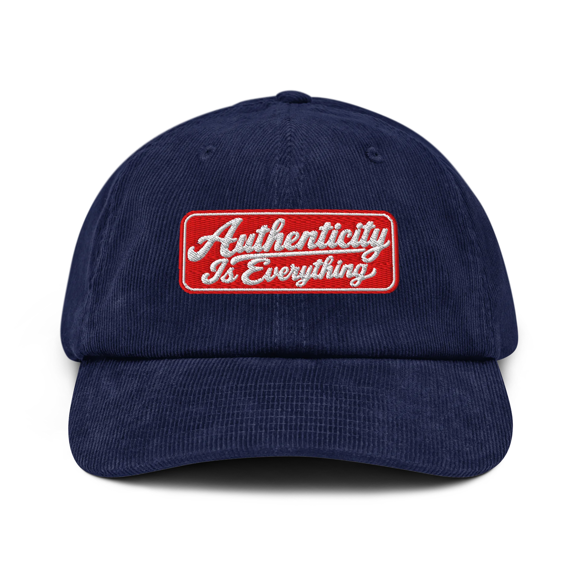 Corduroy hat with script logo product image (1)