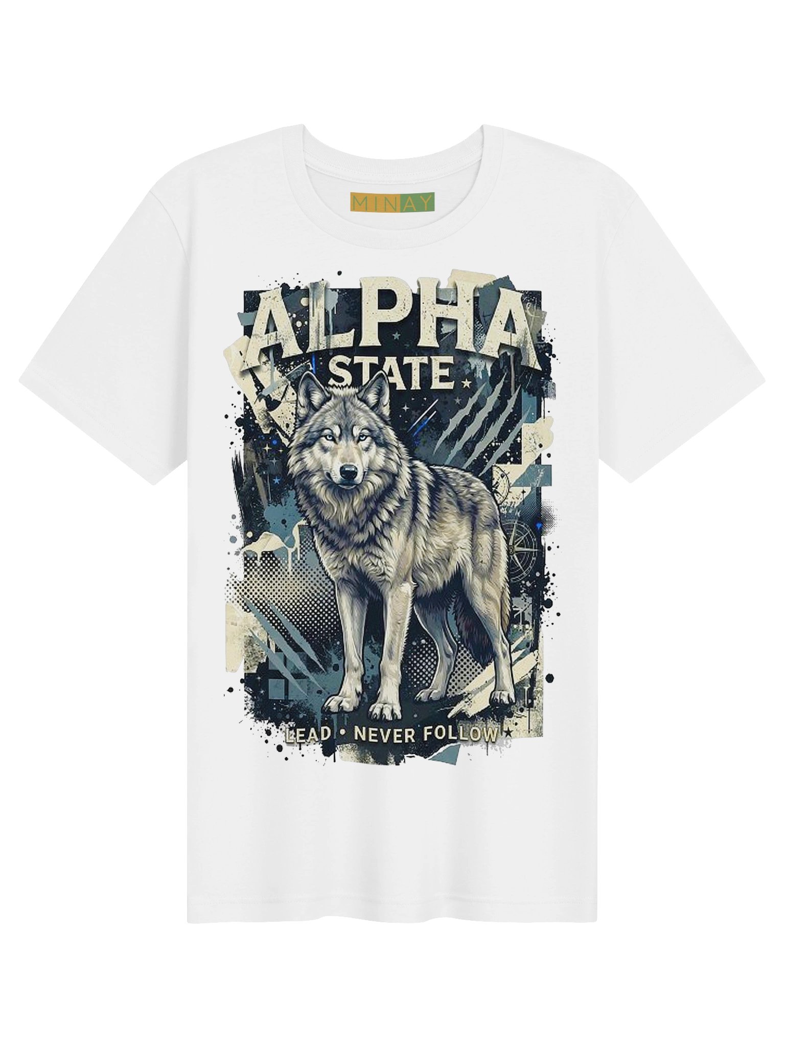 Alpha State Wolf Grunge Graphic Premium Supersoft Tee product image (101)