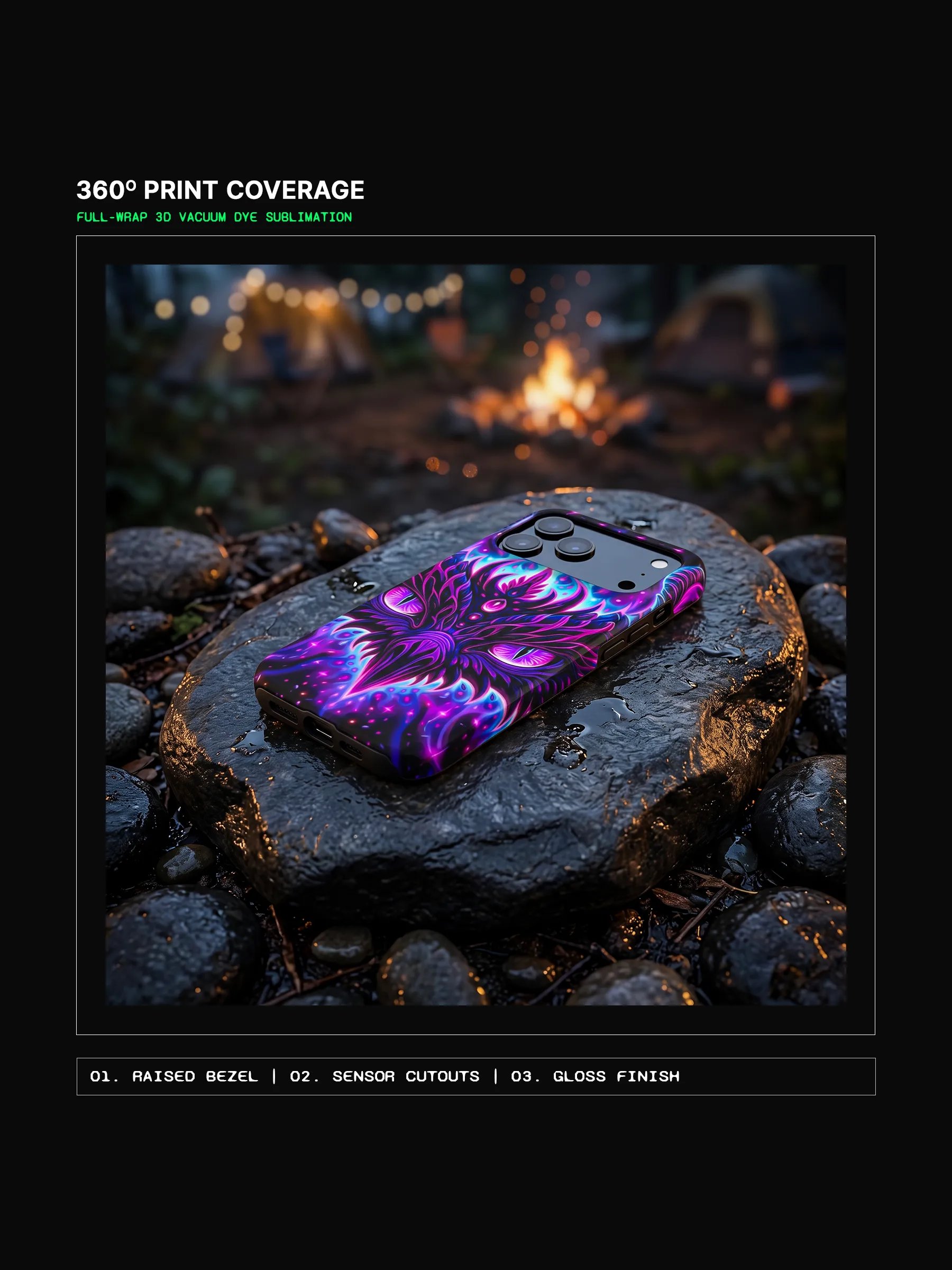 Artifact 03: Astral Owl Guardian - Dual-Layer Tough Phone Case product image (3)