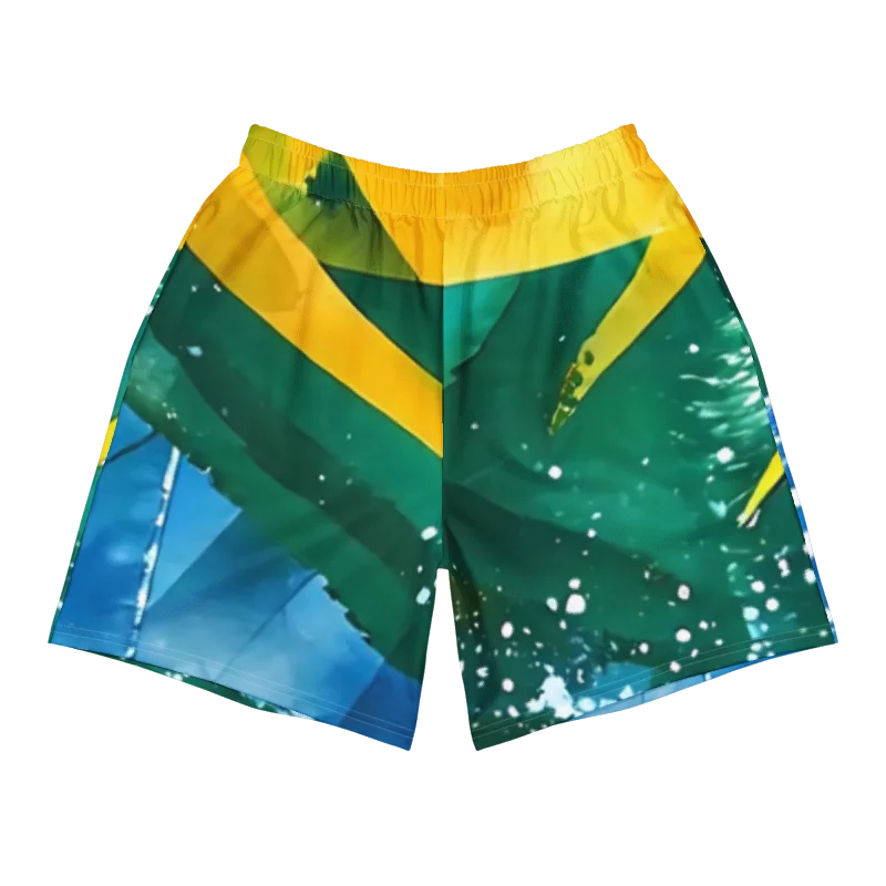 Abstract Diplomat Print - Sport SVG - Caribbean Apples | Athletic Long Shorts product image (6)