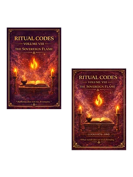 🔒 RITUAL CODES VOLUME VIII  THE SOVEREIGN FLAME (Vault Edition · Codes 071–080 · Private Access)