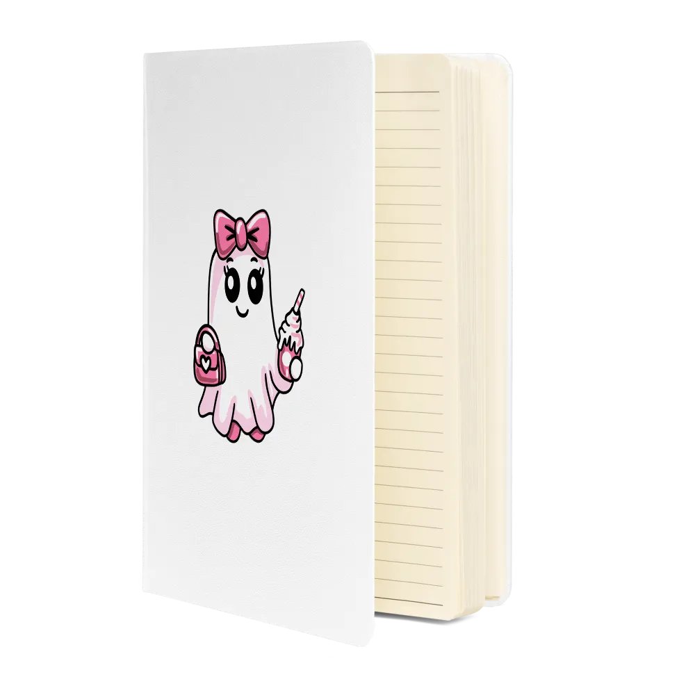 Cute Ghost Hardcover Bound Lined Notebook product image (3)