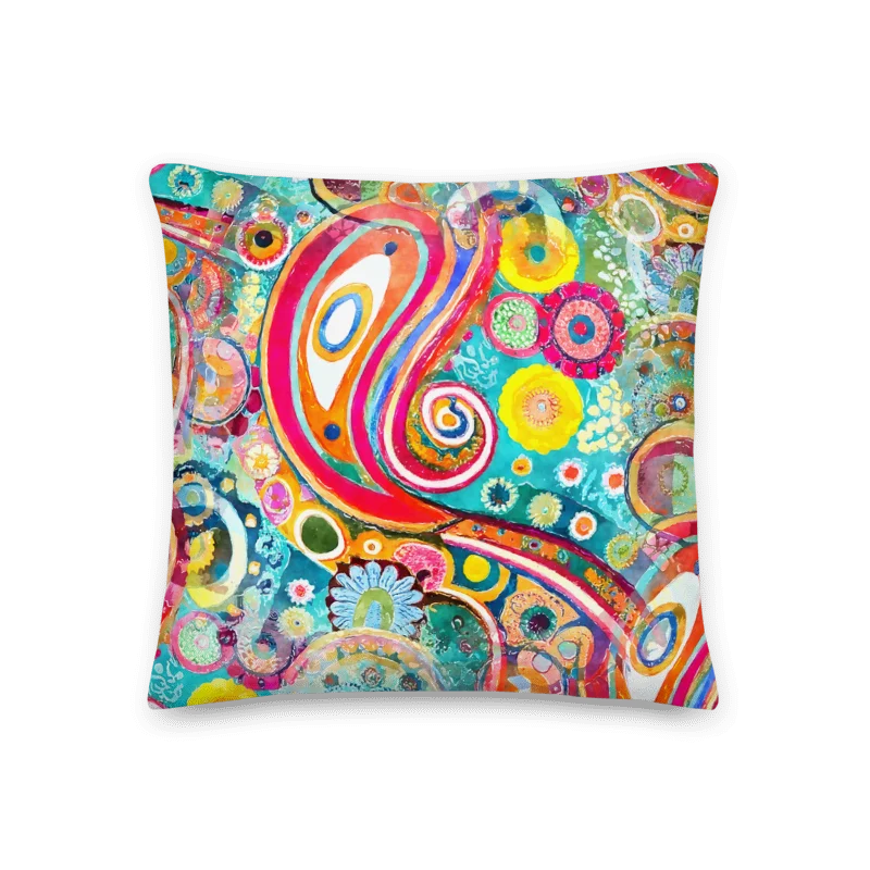 Vibrant Swirls All-Over Print Pillow product image (3)