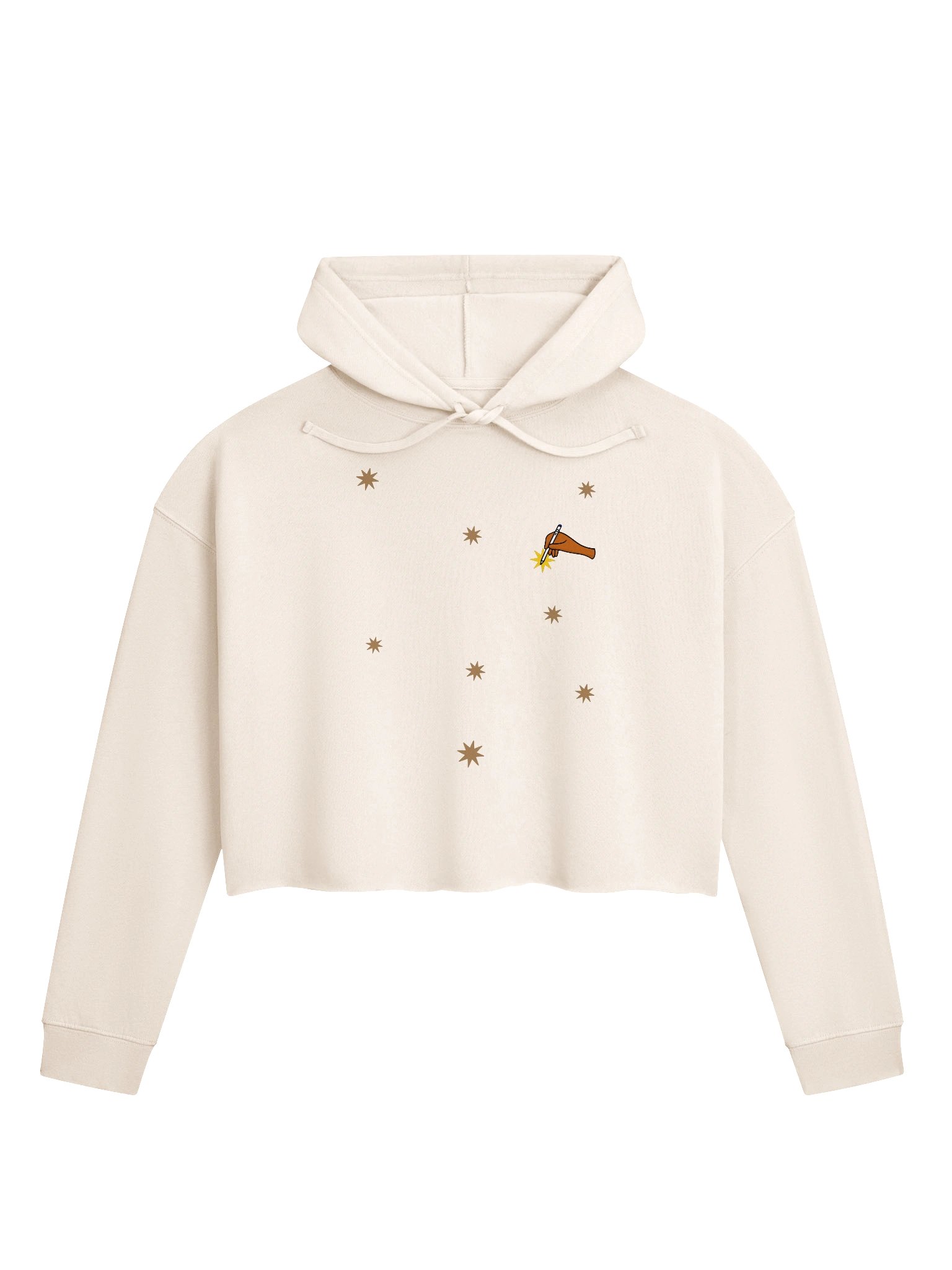 Starry Hand Sketch Women's Cropped Hoodie product image (1)
