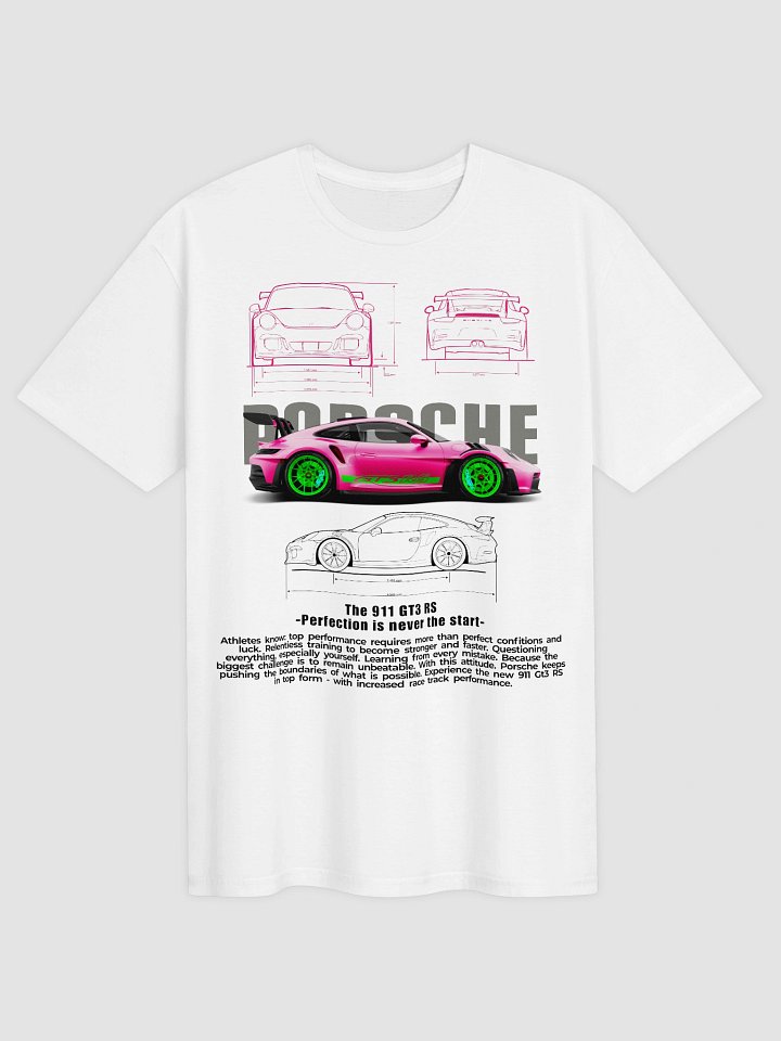 Porsche 911 GT3 RS T-Shirt | Perfection Is Never The Start | Premium Motorsport Philosophy Tee product image (1)