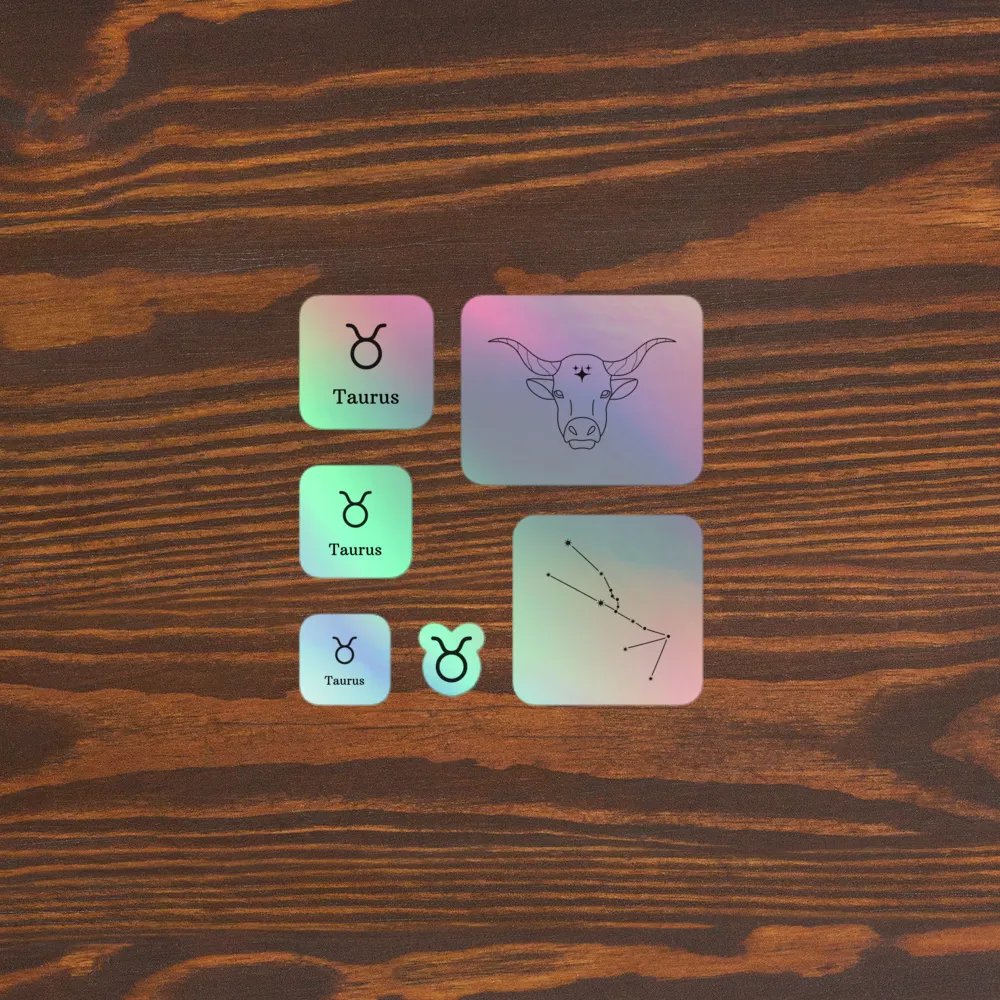 Zodiac Taurus - Holographic Sticker Set product image (4)
