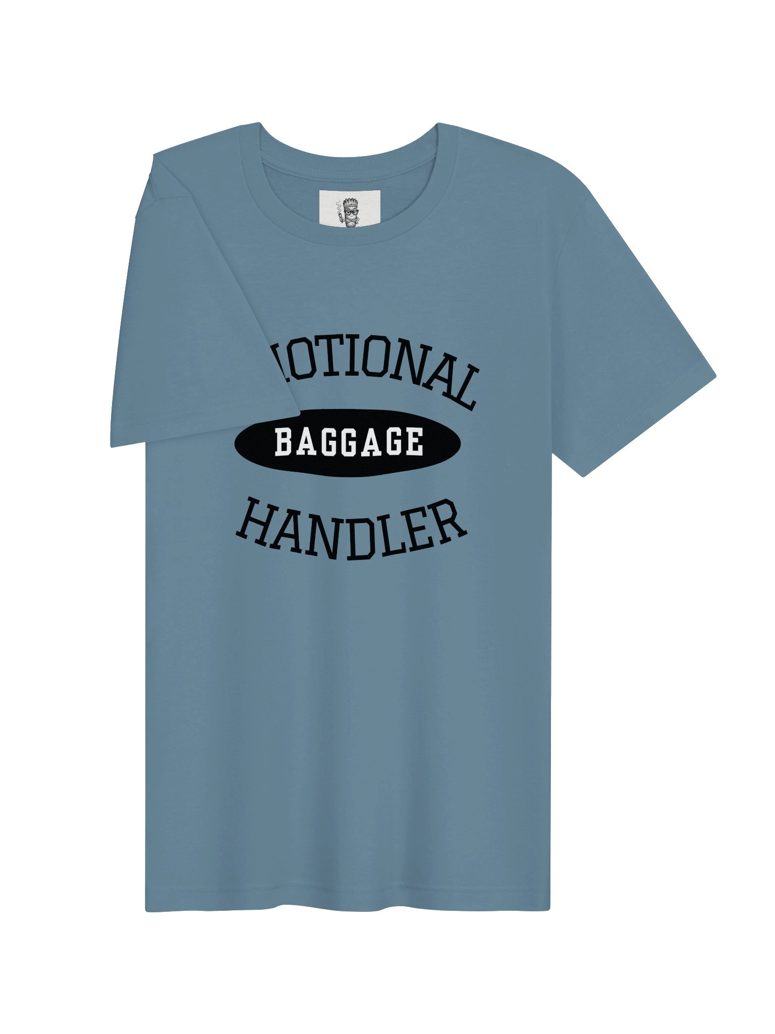 Emotional Baggage Handler T-Shirt - Black and White Varsity Style product image (4)