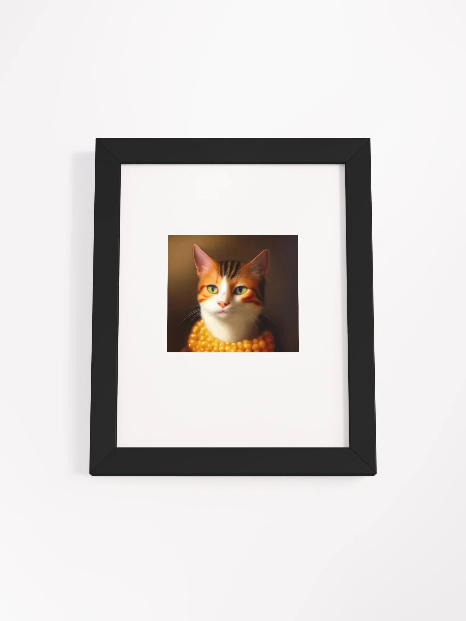 Striped Feline Charm Matte Artprint product image (2)