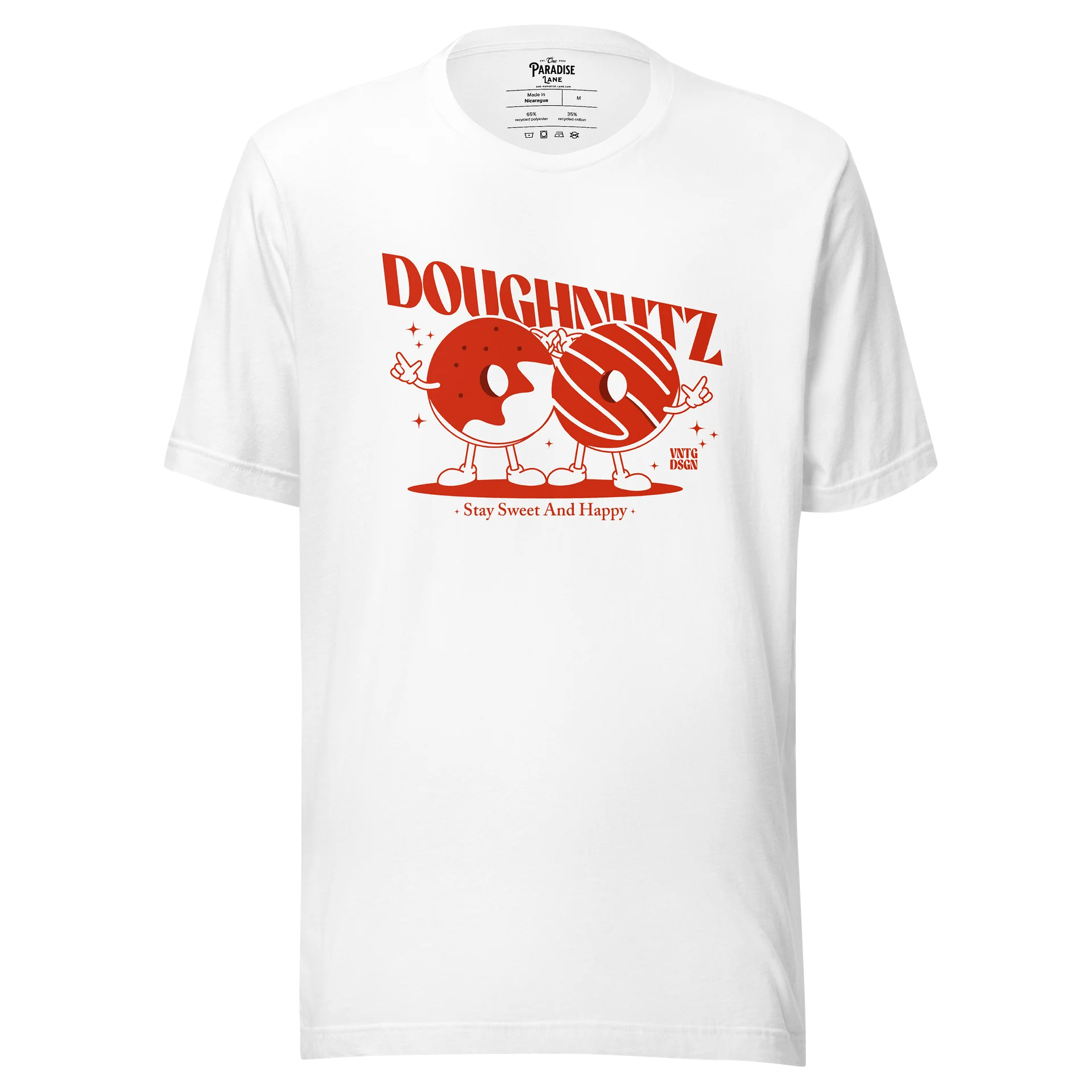 Retro Doughnutz – Stay Sweet and Happy” Graphic T-Shirt product image (7)