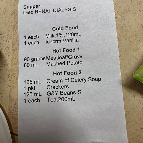 Dialysis, Kidney transplant and DNR talks have really ruined my appetite. What's your favorite or least favorite Hospital food?