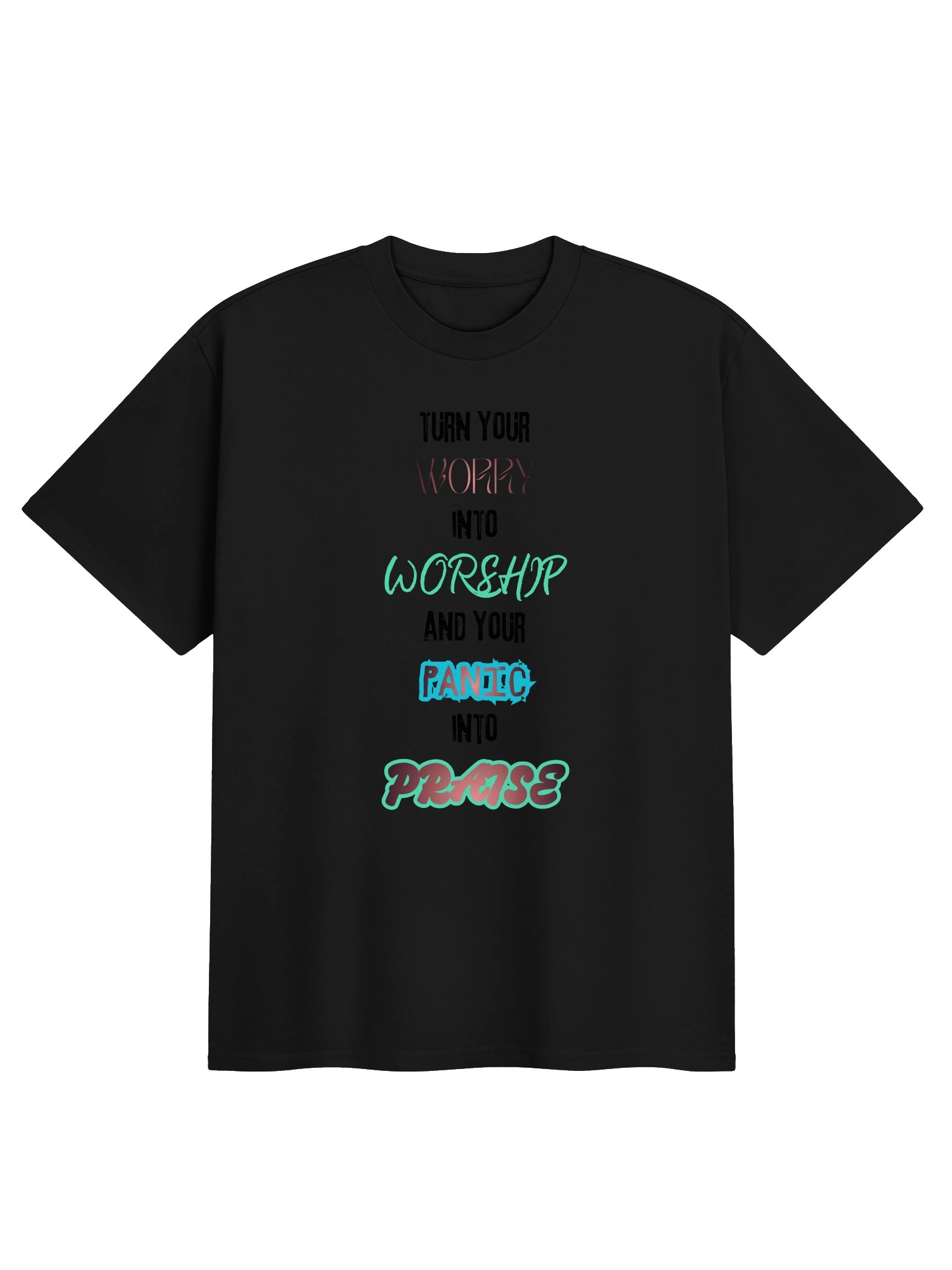 Worry Worship Panic Praise Graphic Tee product image (1)