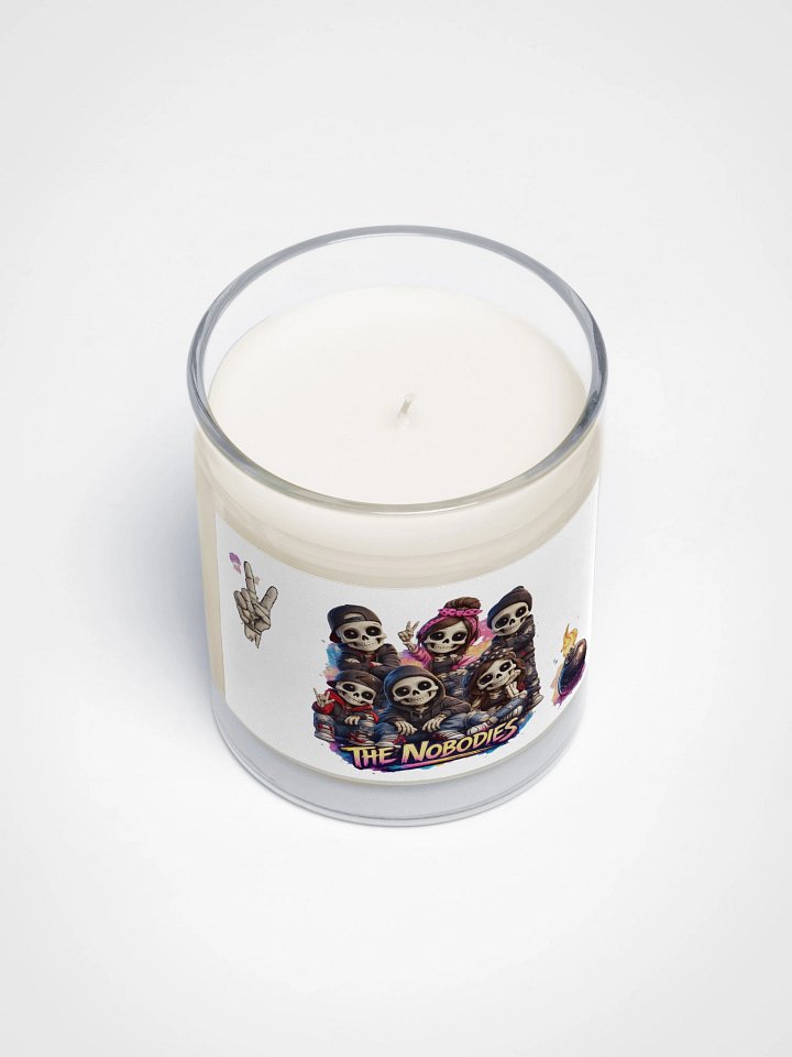 ''The Nobodies'' Soy Wax Candle In A Clear Glass Jar product image (2)